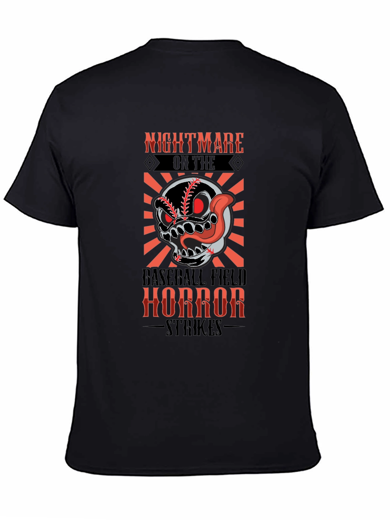 Nightmare Baseball Horror T-Shirt