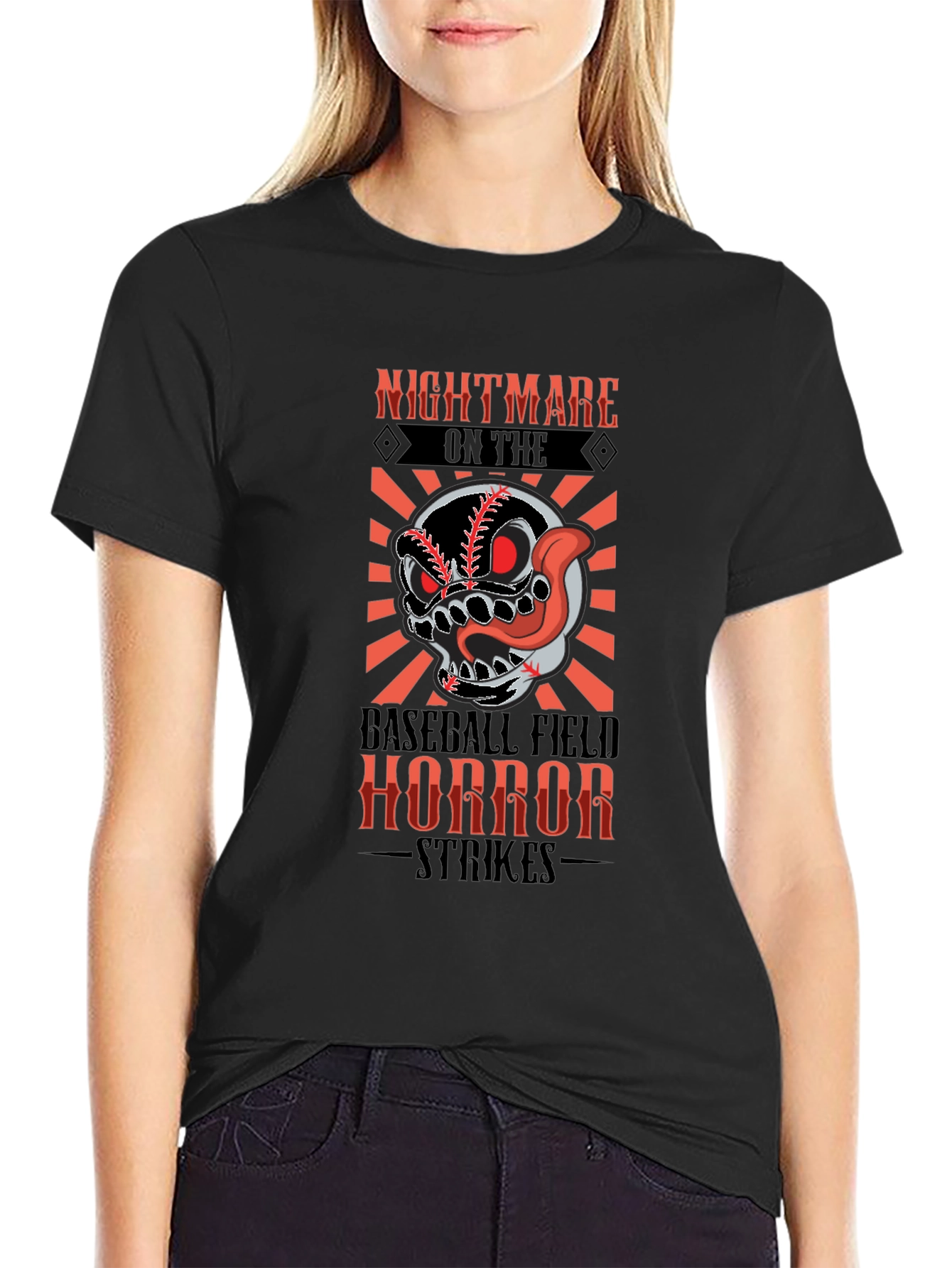 Nightmare Baseball Horror T-Shirt