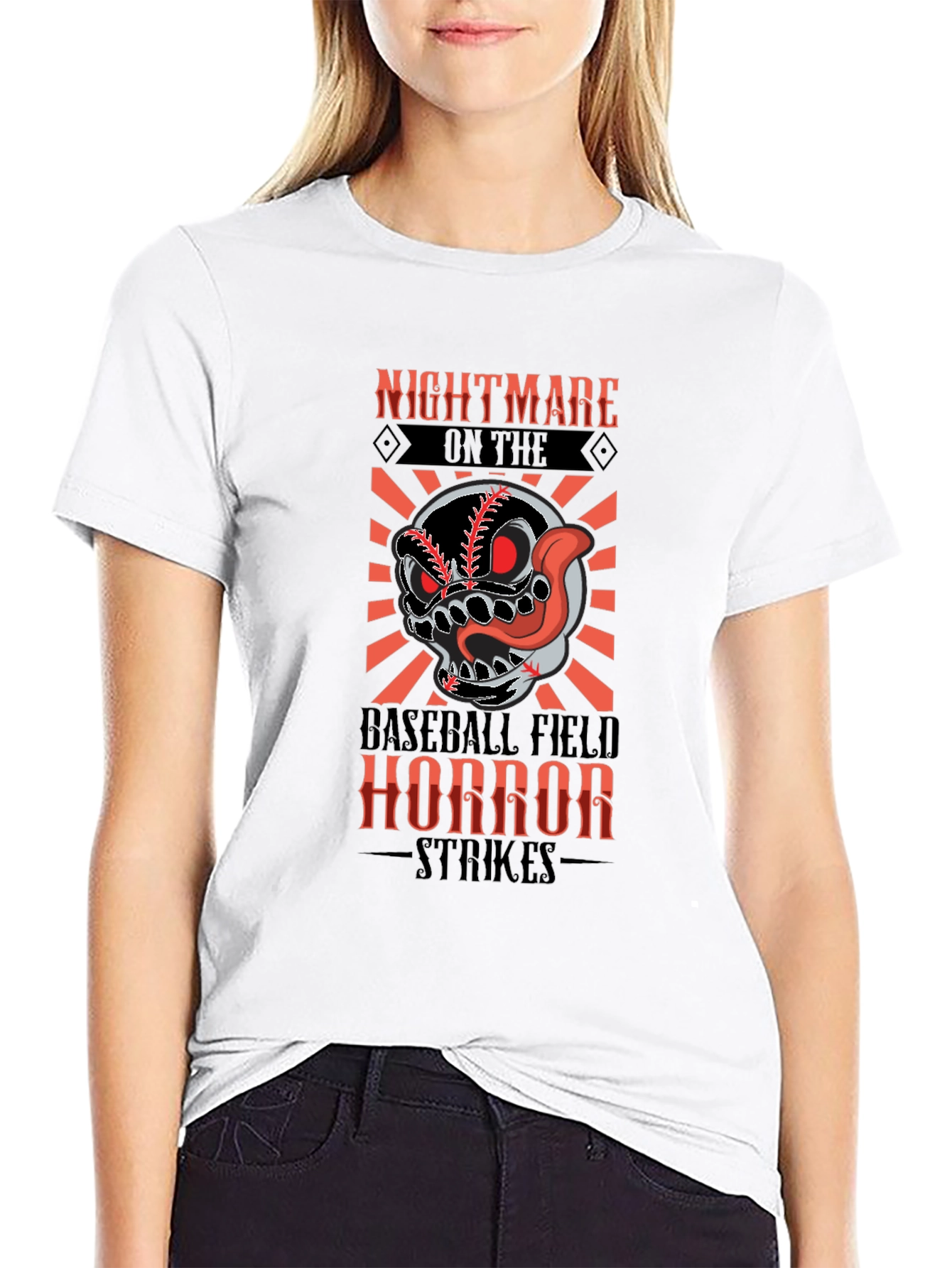 Nightmare Baseball Horror T-Shirt