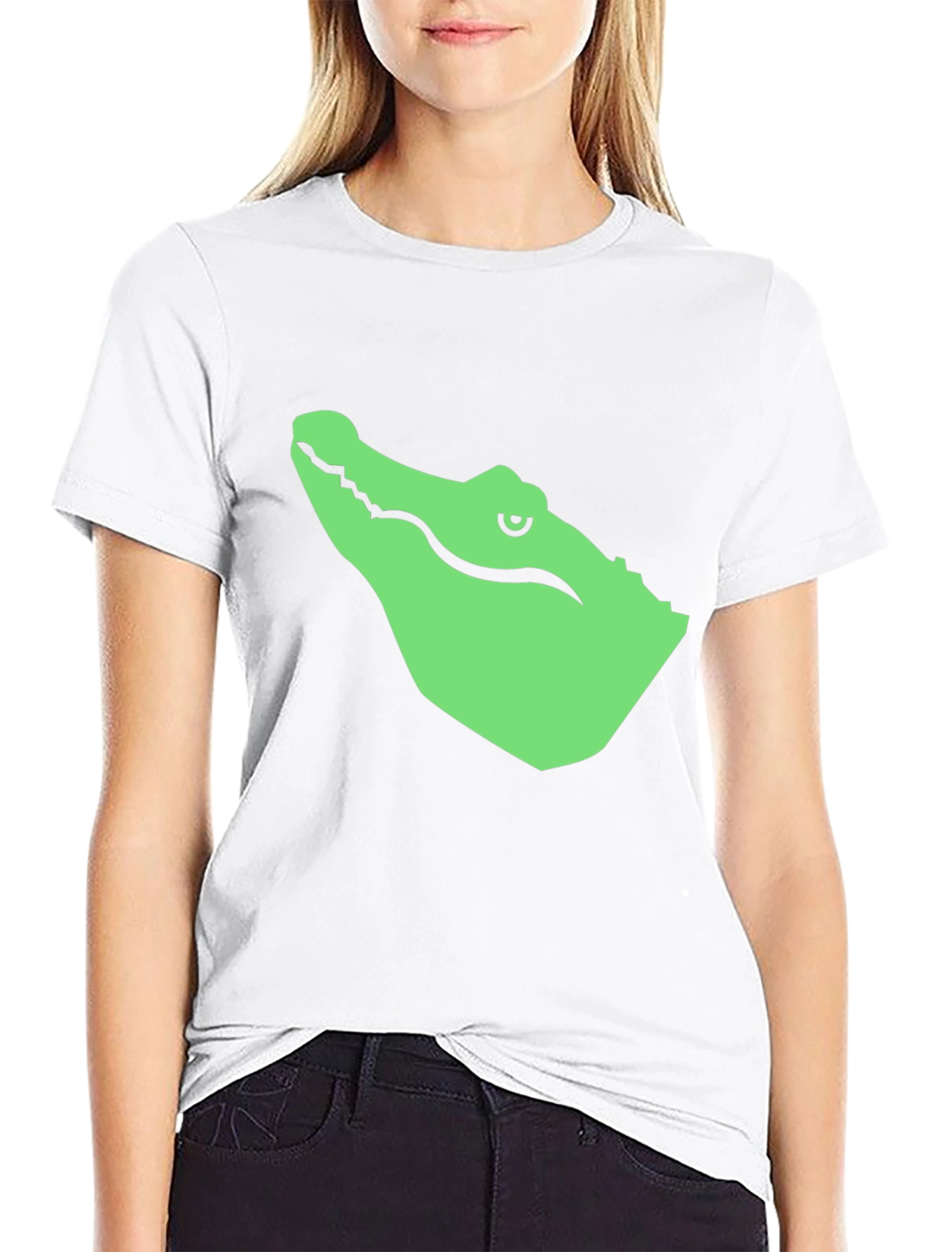 Alligator Graphic Tee - Black Cotton T-Shirt