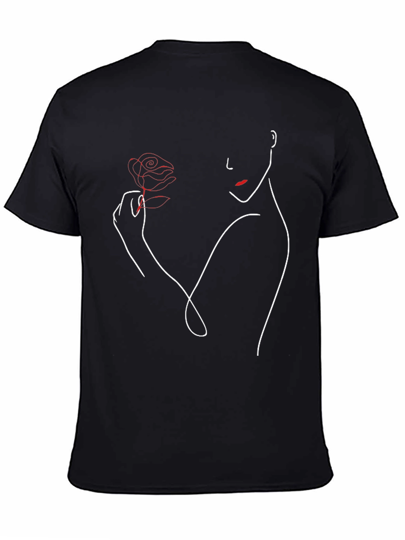 Minimalist Rose Woman T-Shirt | Elegant Floral Graphic Tee | Aesthetic Art Shirt | Gift for Women | Free Shipping $50+