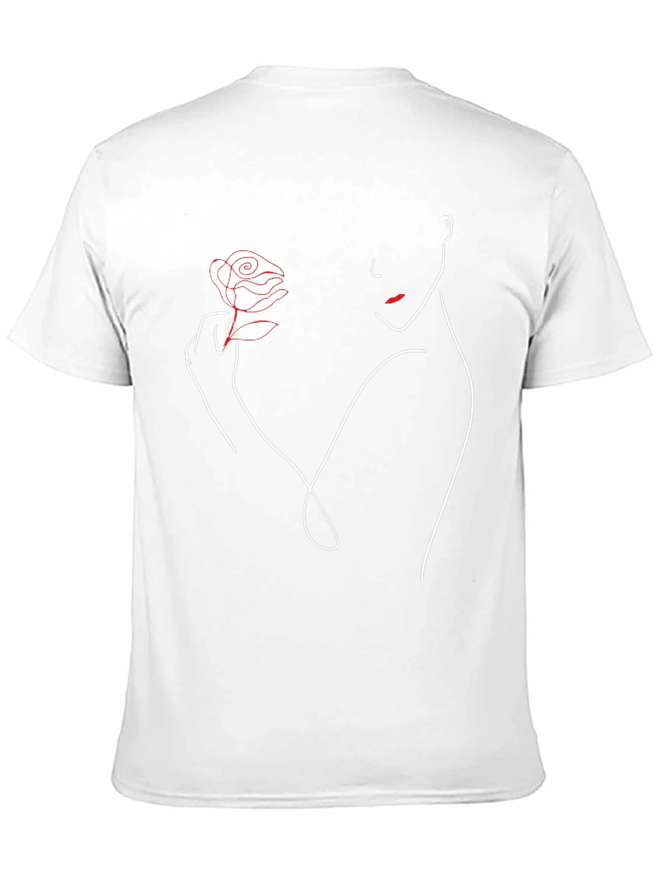 Minimalist Rose Woman T-Shirt | Elegant Floral Graphic Tee | Aesthetic Art Shirt | Gift for Women | Free Shipping $50+