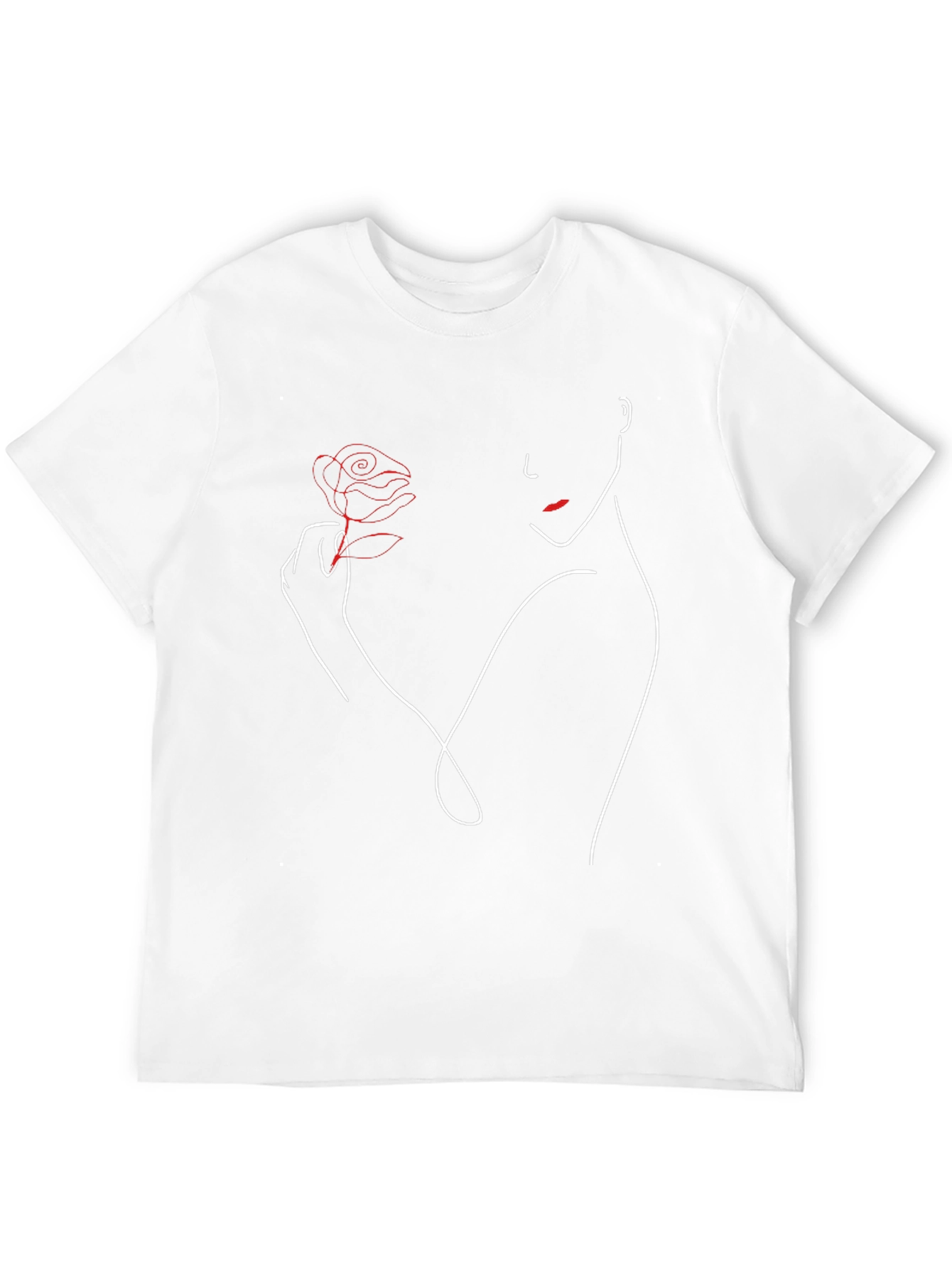 Minimalist Rose Woman T-Shirt | Elegant Floral Graphic Tee | Aesthetic Art Shirt | Gift for Women | Free Shipping $50+