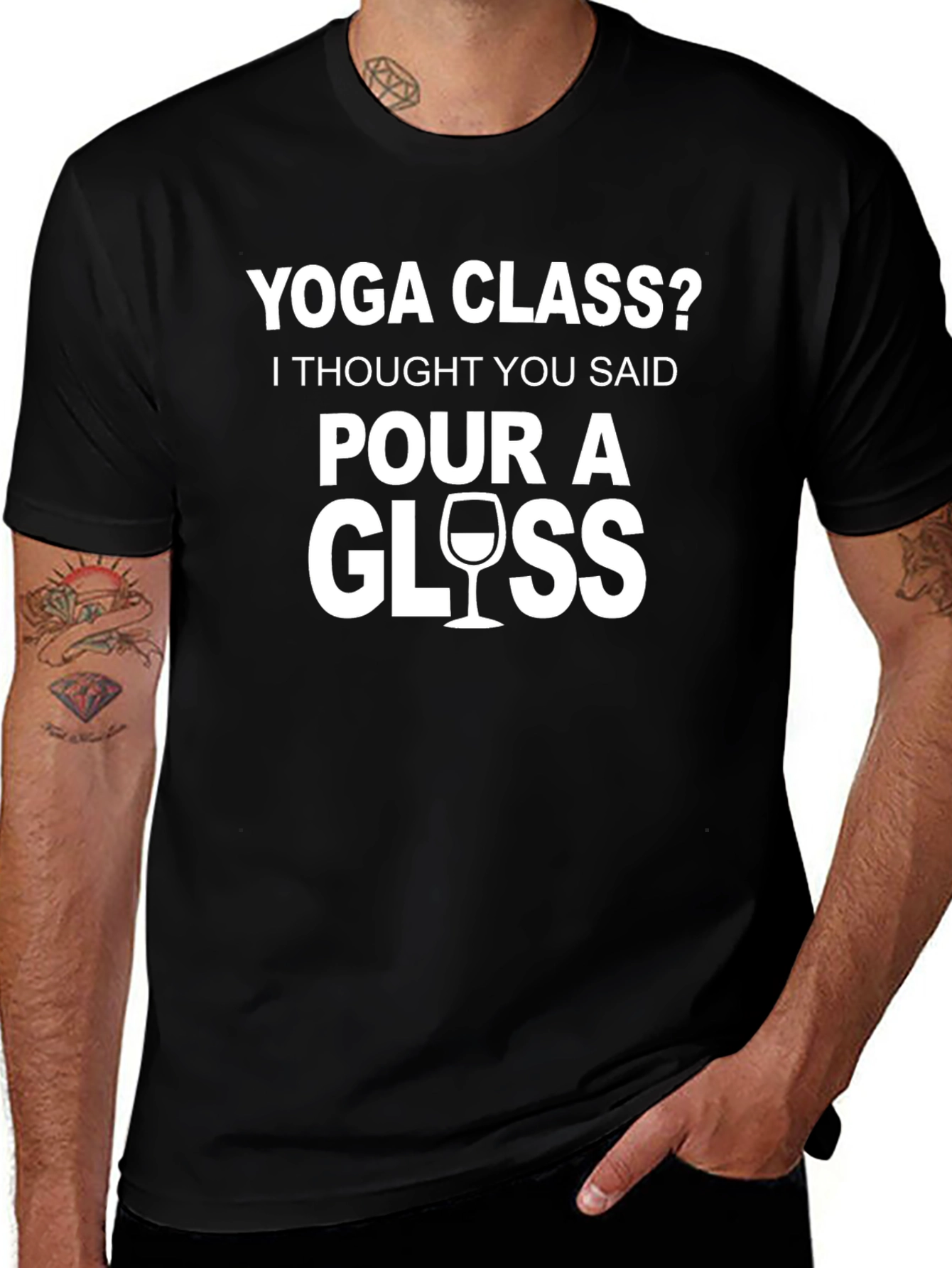 Yoga Class? Wine Glass Tee