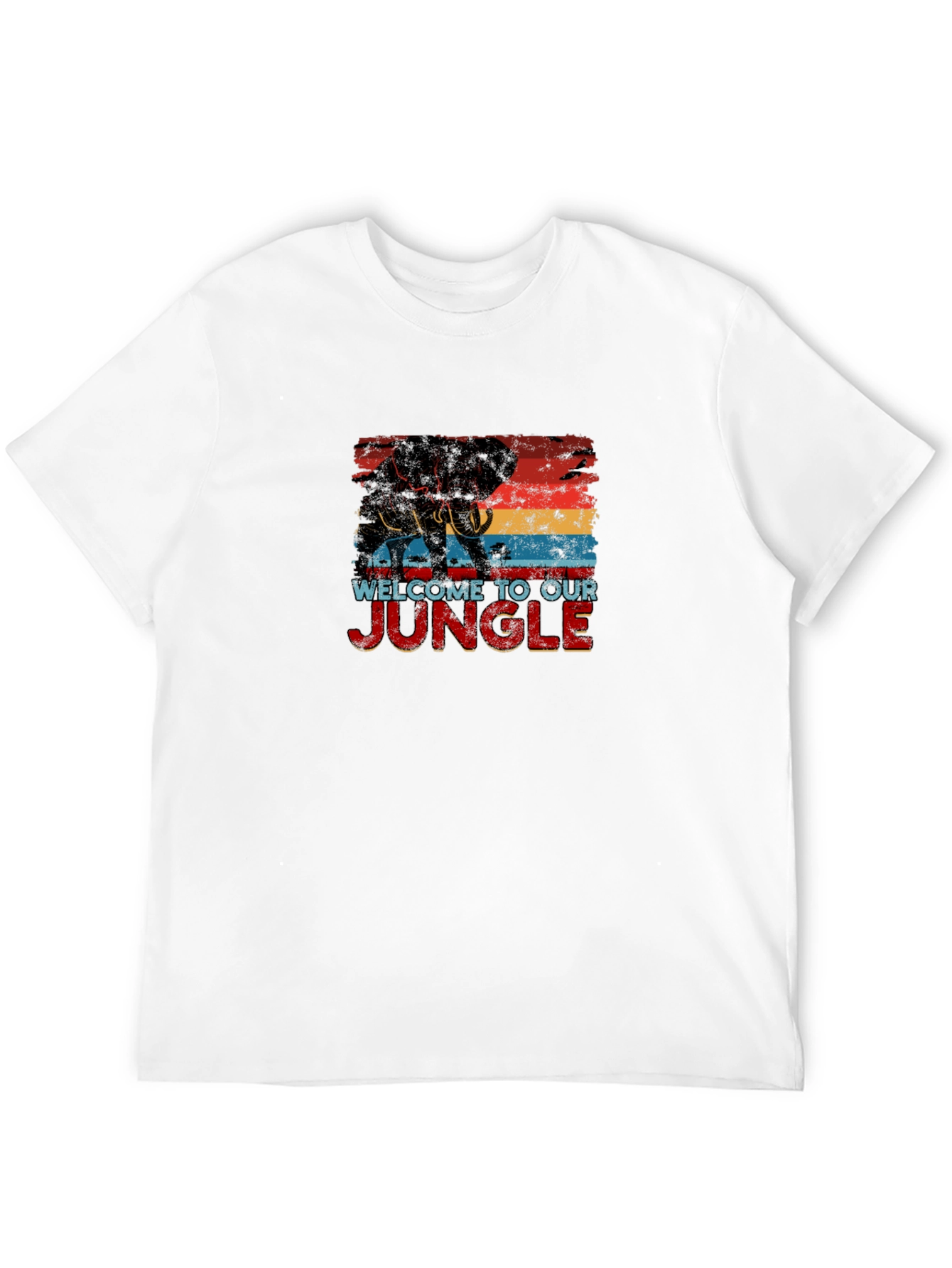 Welcome To Our Jungle Tee - Elephant Graphic T-Shirt