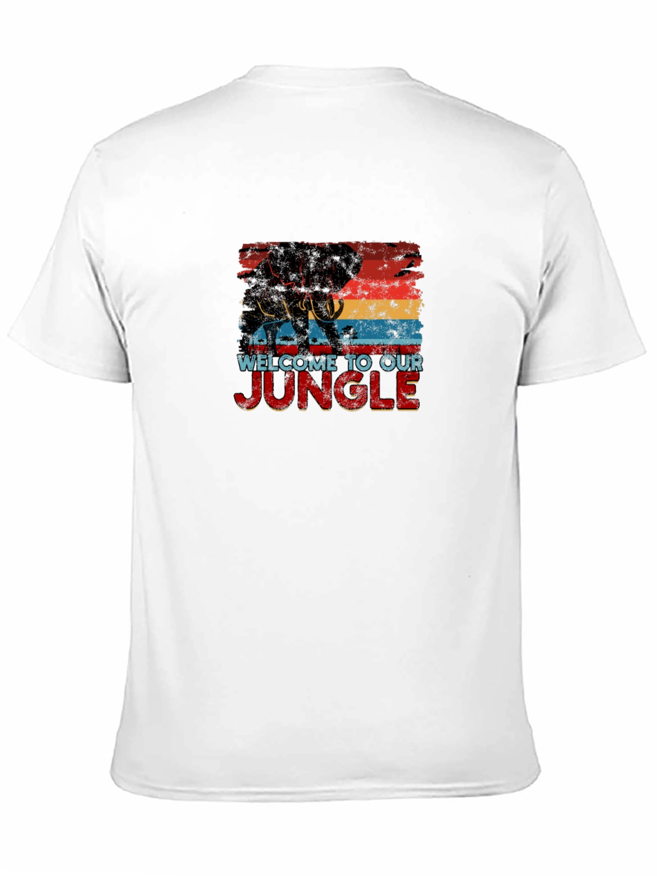 Welcome To Our Jungle Tee - Elephant Graphic T-Shirt
