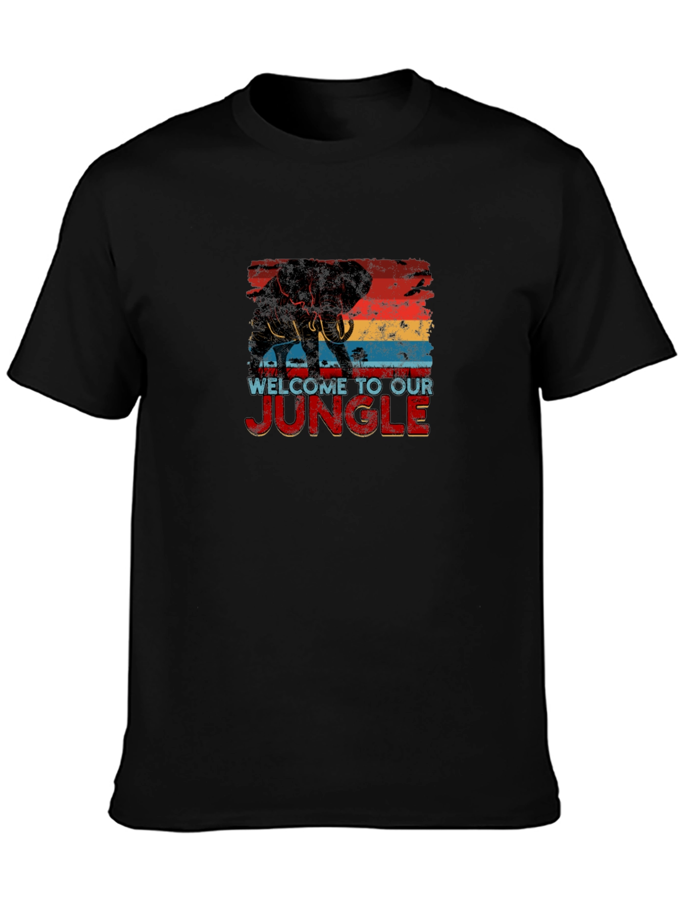 Welcome To Our Jungle Tee - Elephant Graphic T-Shirt