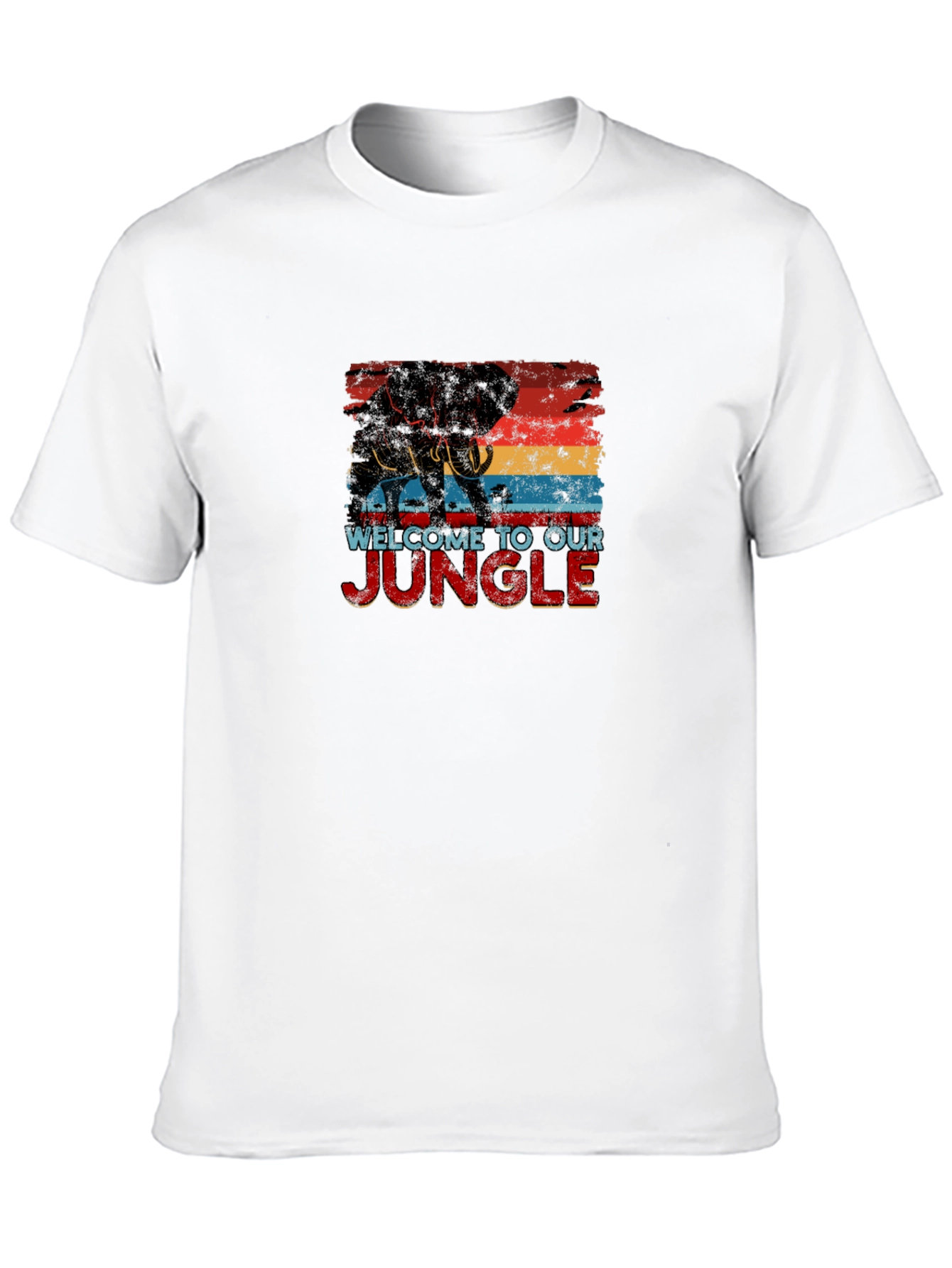 Welcome To Our Jungle Tee - Elephant Graphic T-Shirt