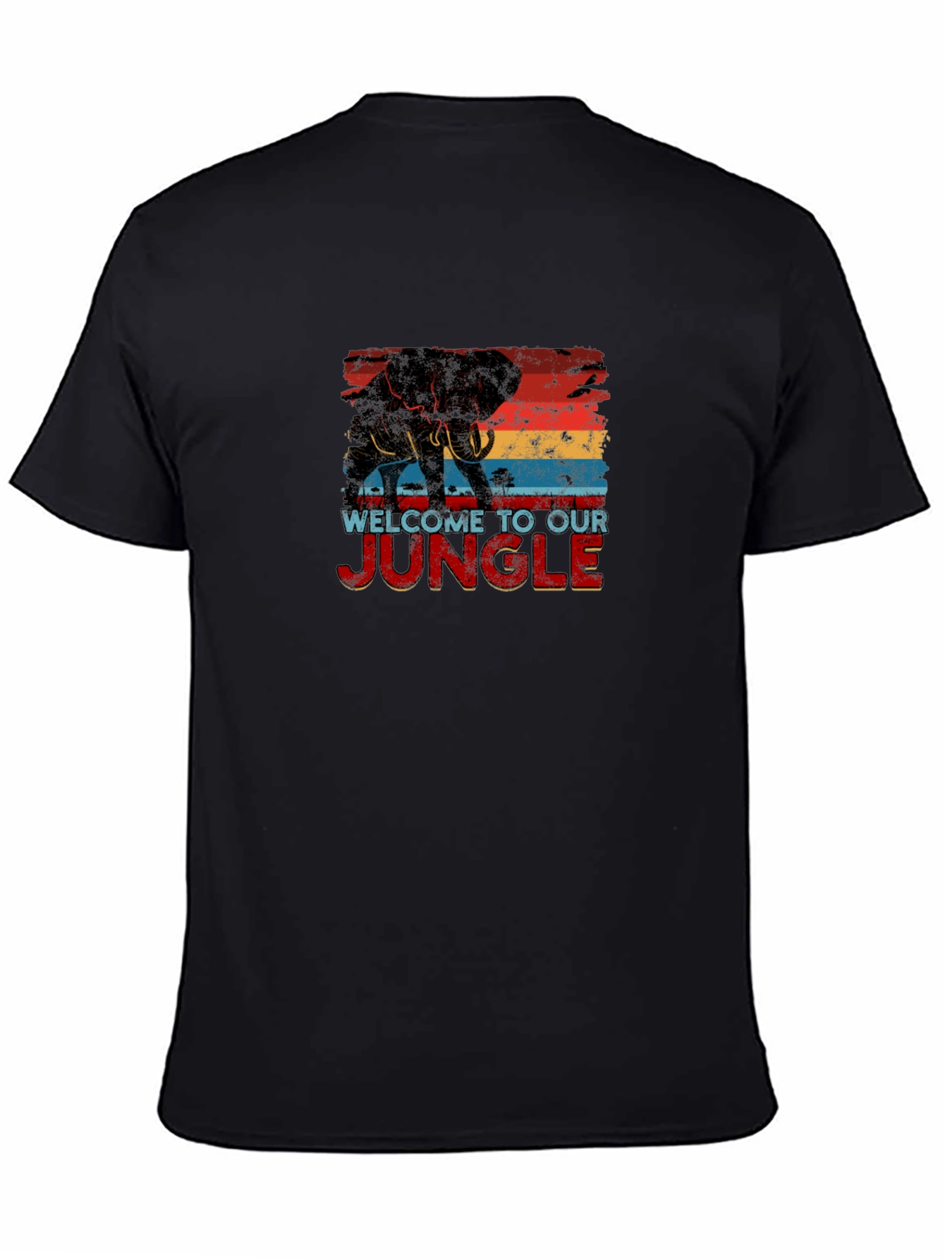Welcome To Our Jungle Tee - Elephant Graphic T-Shirt