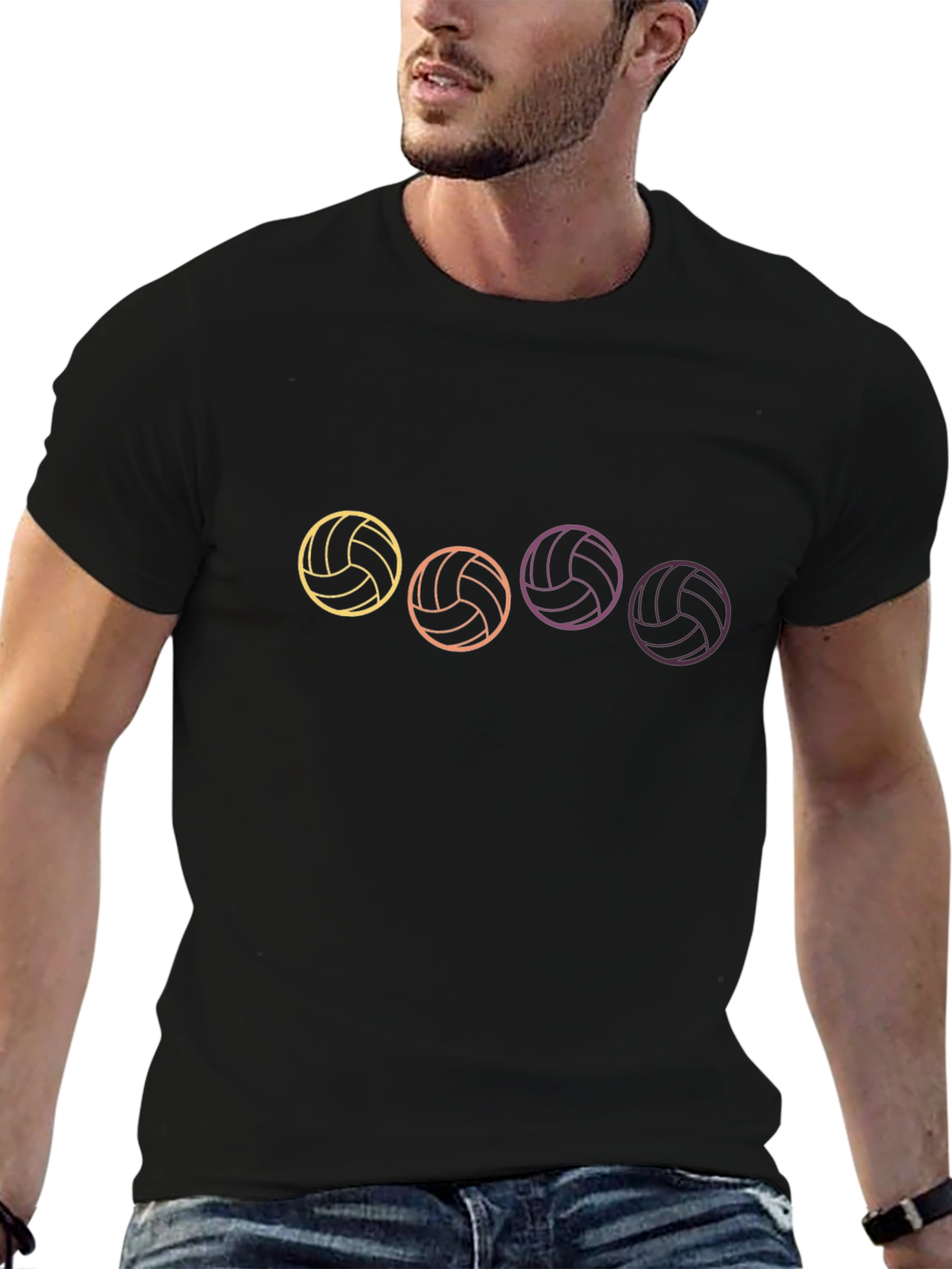Volleyball Graphic T-Shirt - Sporty Style