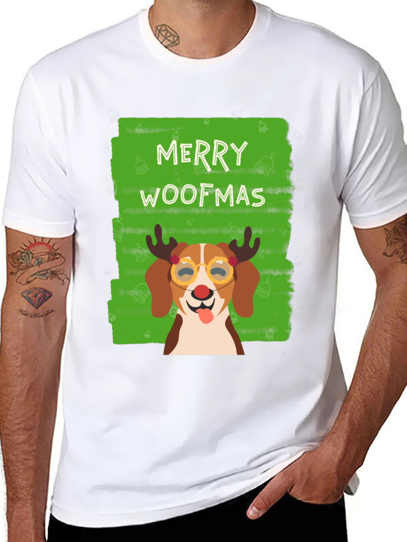 Merry Woofmas Dog Christmas Graphic Tee