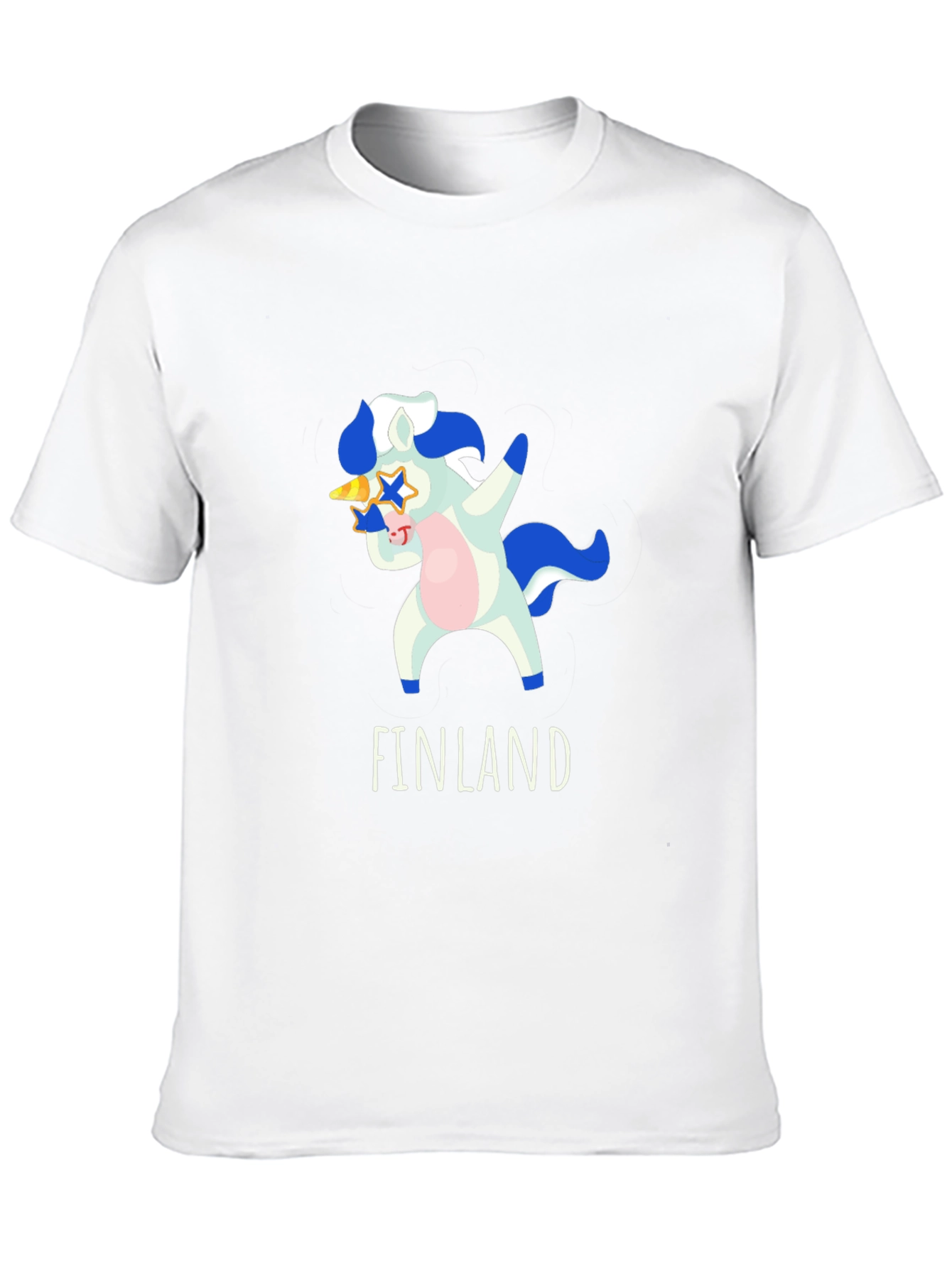 Finland Unicorn Dab Black T-Shirt
