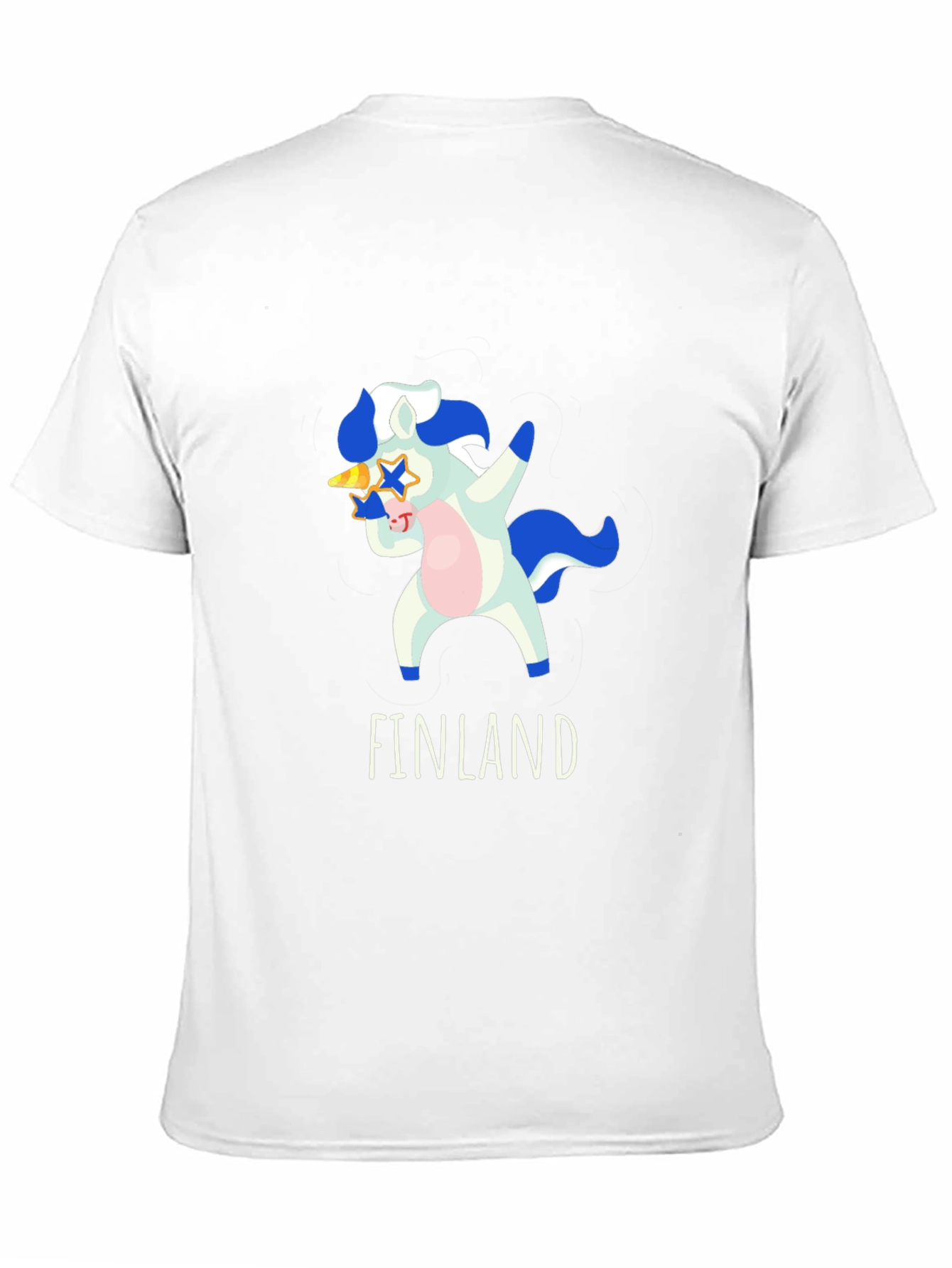 Finland Unicorn Dab Black T-Shirt