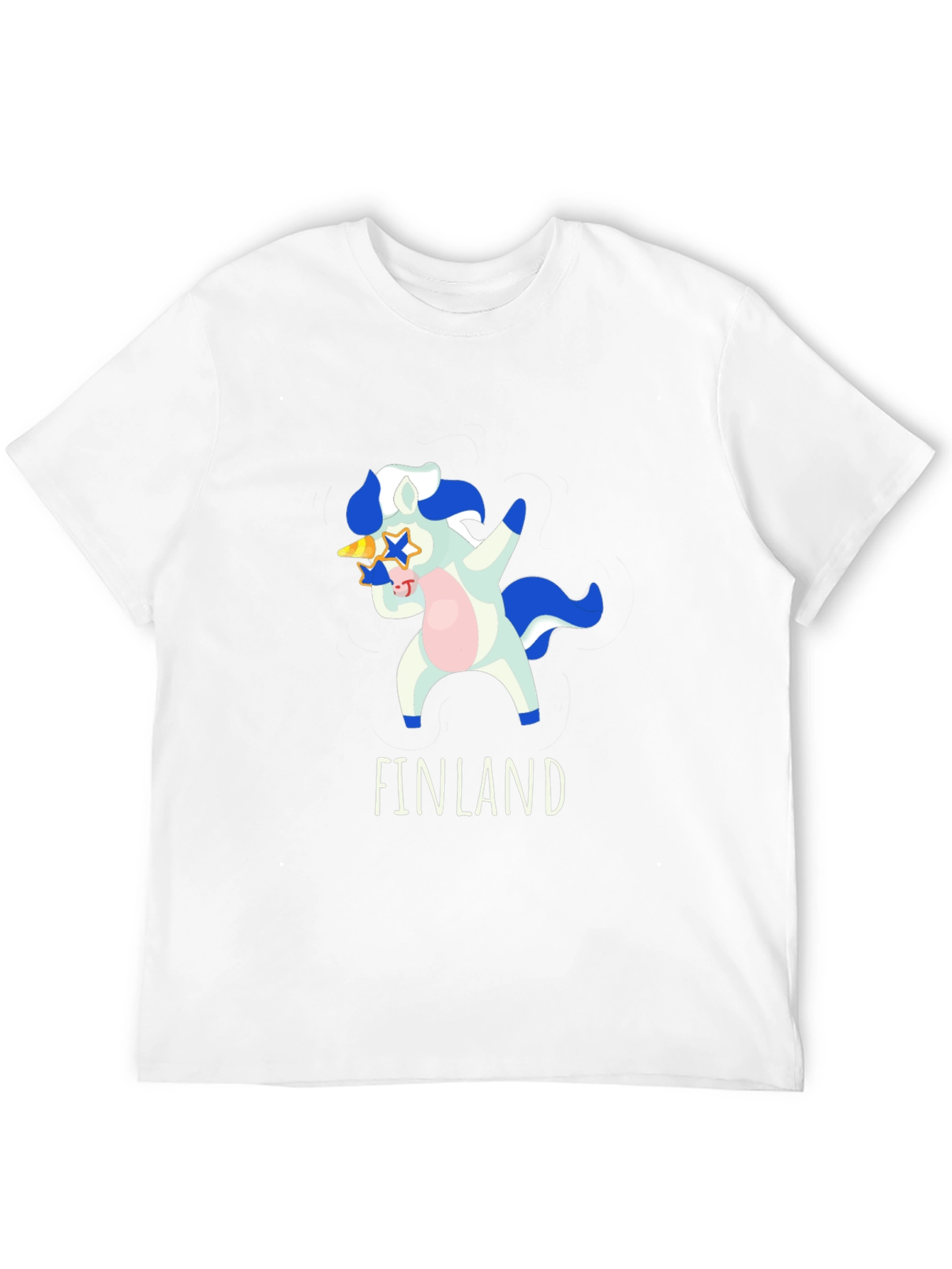 Finland Unicorn Dab Black T-Shirt
