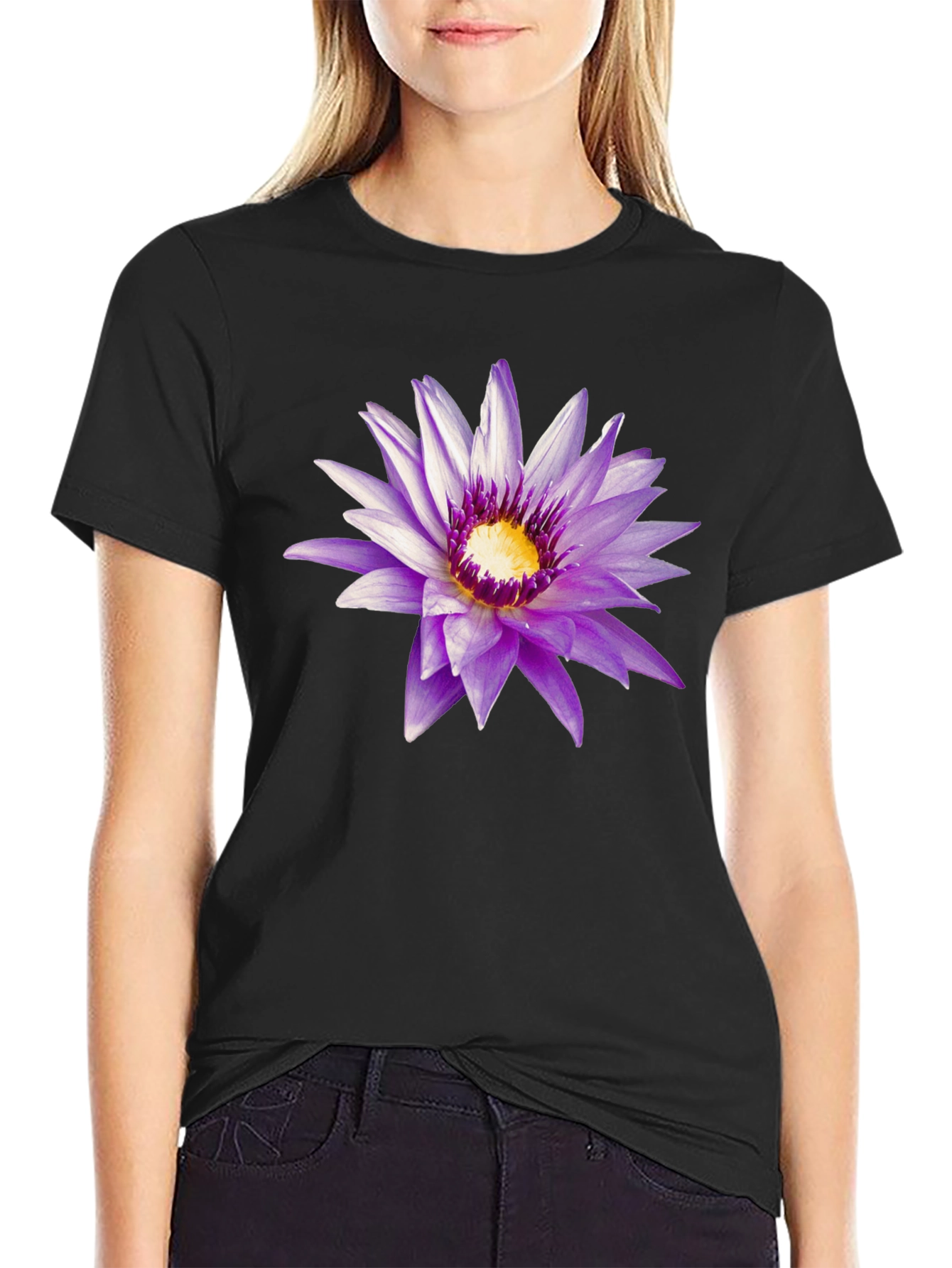 Lotus Flower Graphic T-Shirt