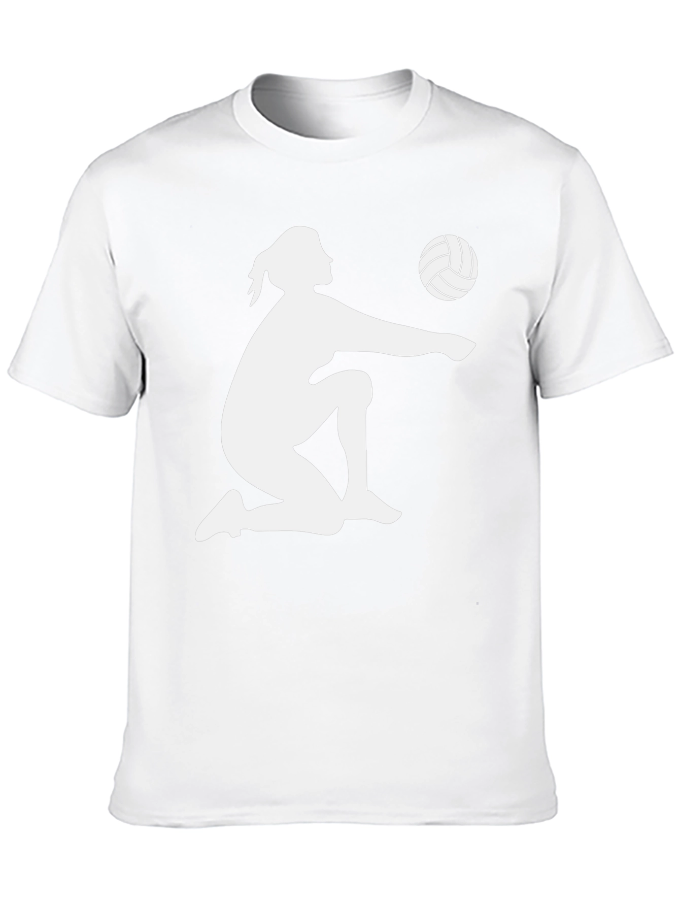 Volleyball Player Silhouette Graphic T-Shirt