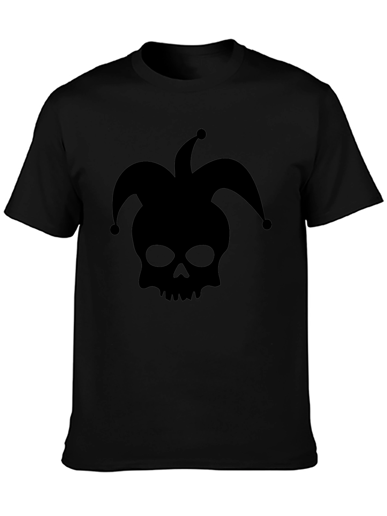 Skull Jester Graphic T-Shirt - Black
