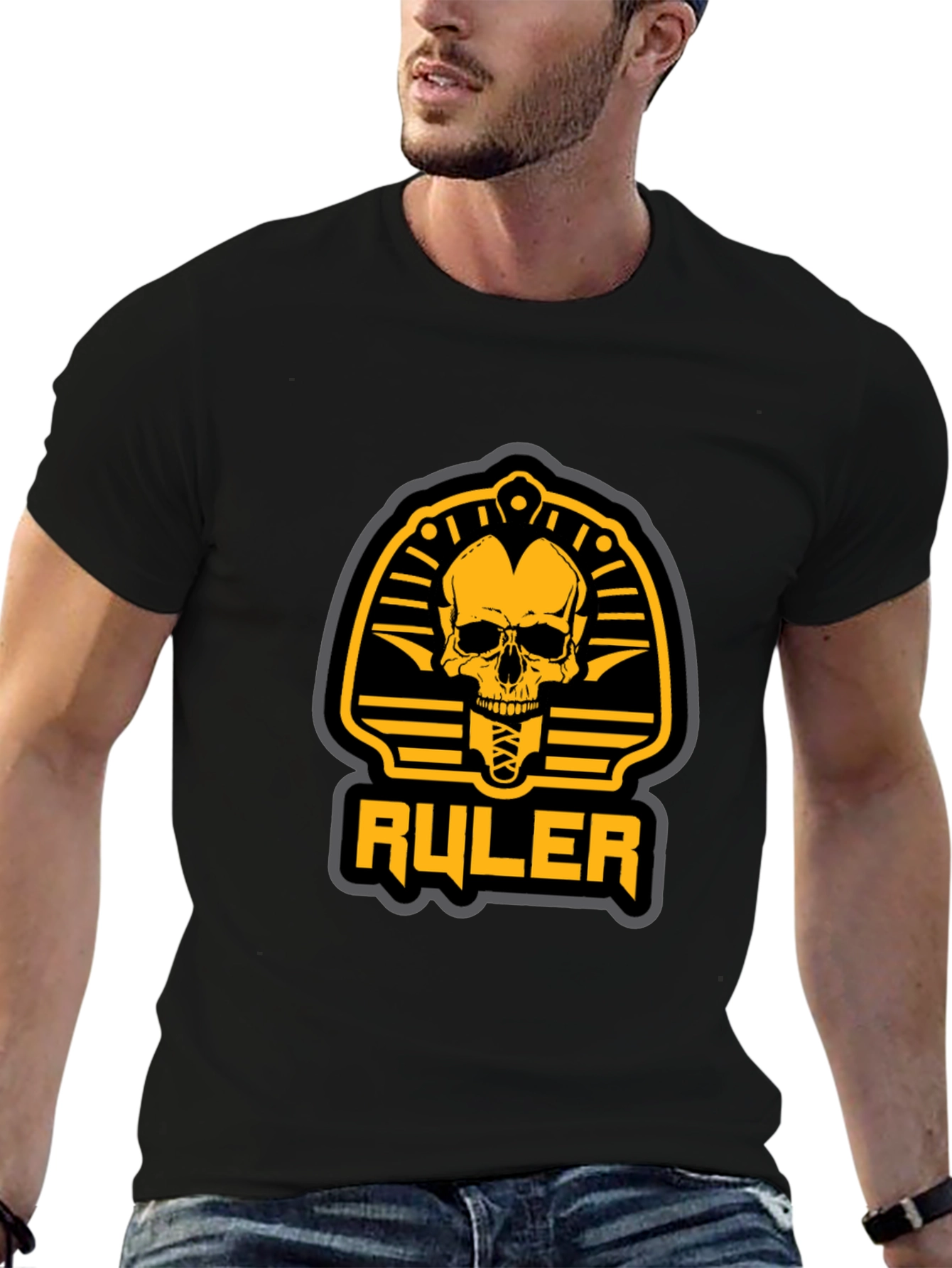 Skull Pharaoh Ruler Graphic Tee