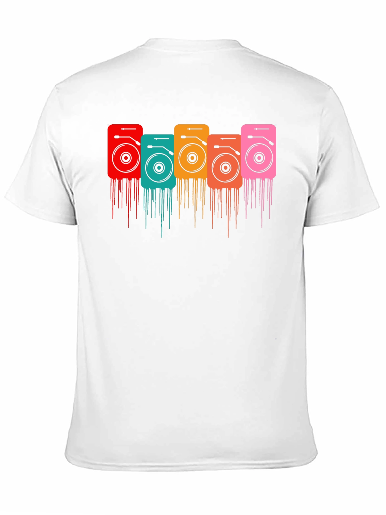 Retro Turntable Graphic Black T-Shirt