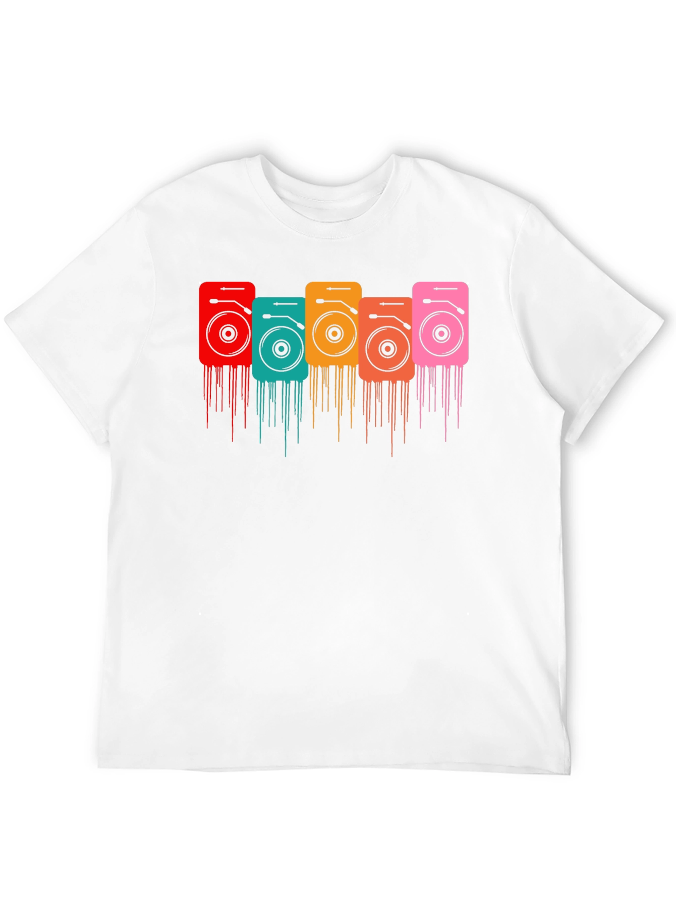 Retro Turntable Graphic Black T-Shirt