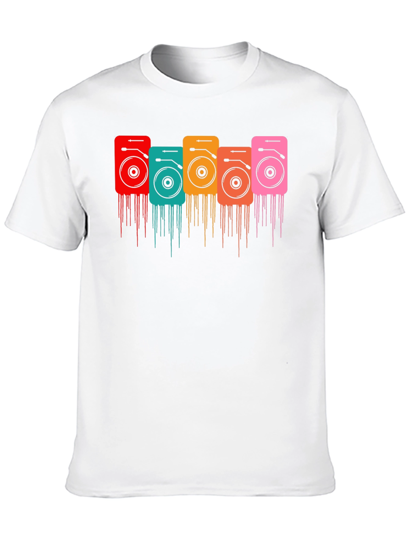 Retro Turntable Graphic Black T-Shirt