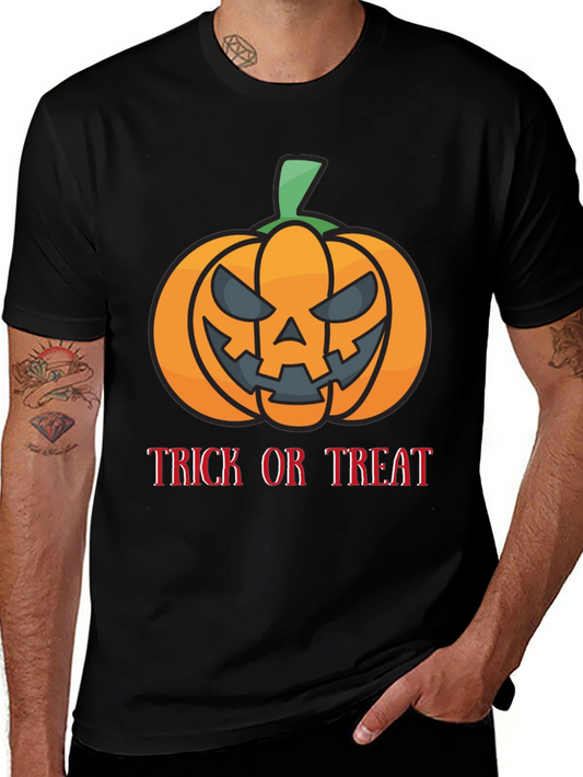 Halloween Pumpkin Trick or Treat Black T-Shirt