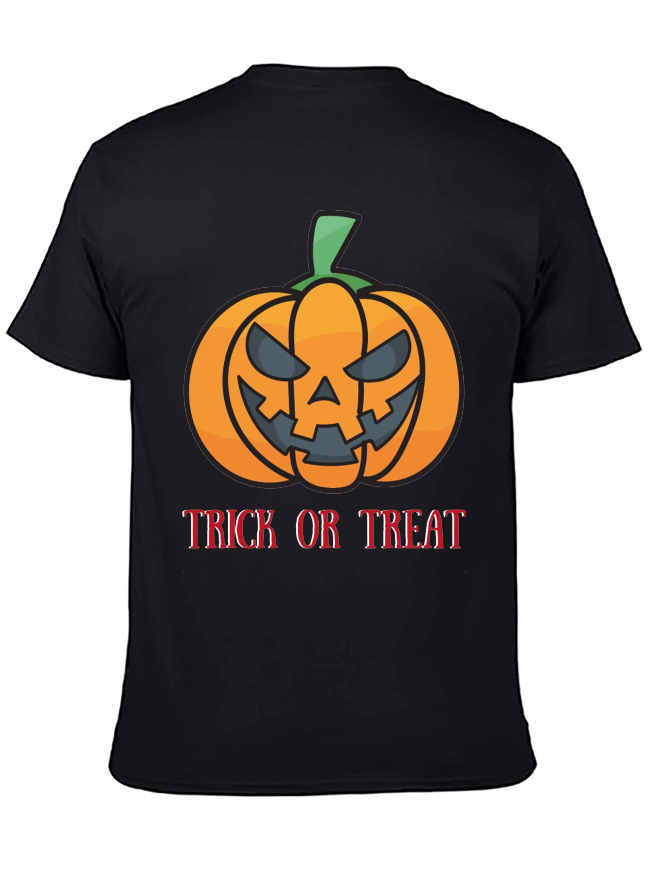 Halloween Pumpkin Trick or Treat Black T-Shirt