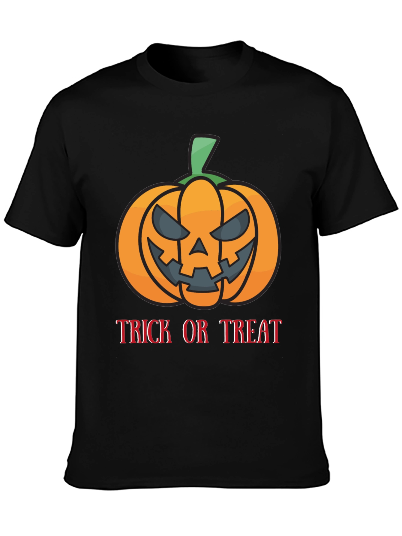 Halloween Pumpkin Trick or Treat Black T-Shirt