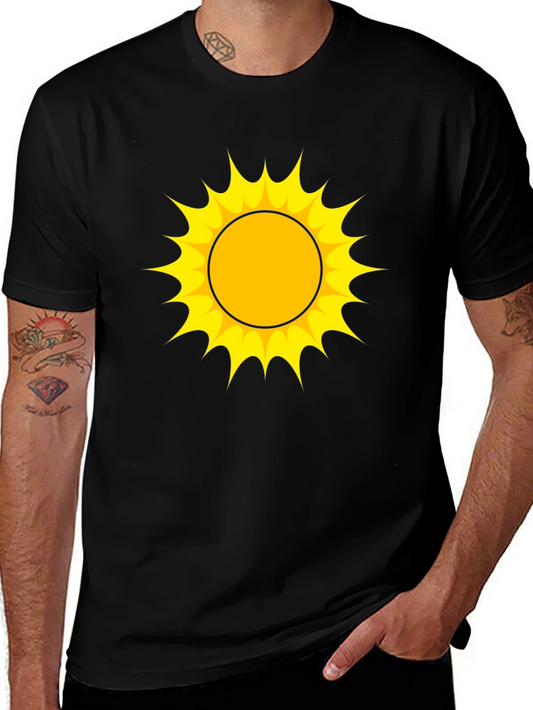 Sunny Graphic Tee - Black Cotton T-Shirt