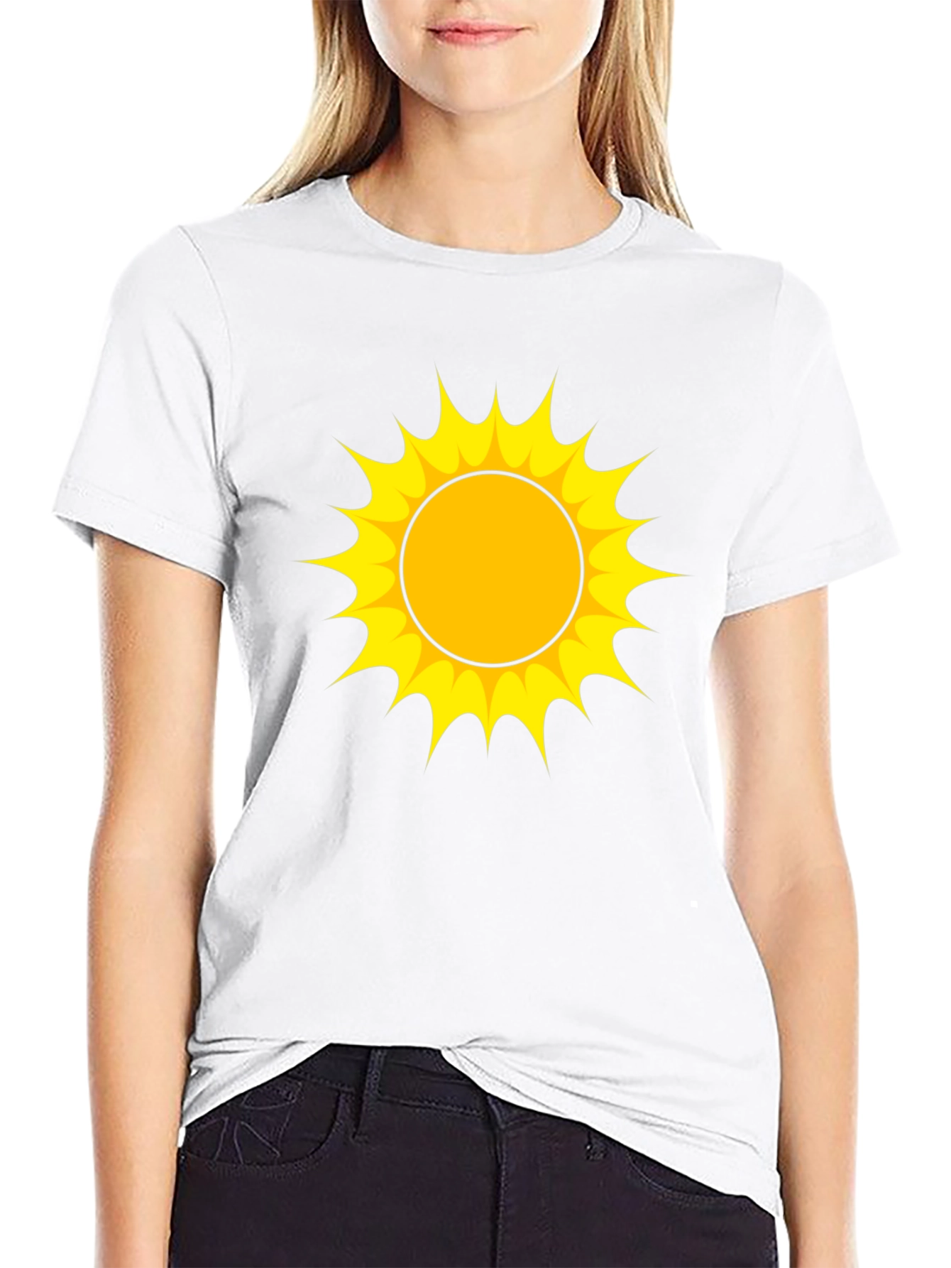 Sunny Graphic Tee - Black Cotton T-Shirt