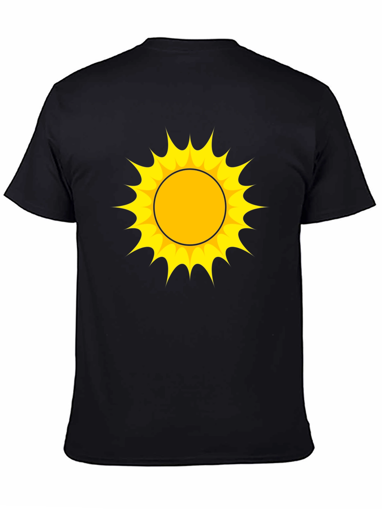 Sunny Graphic Tee - Black Cotton T-Shirt