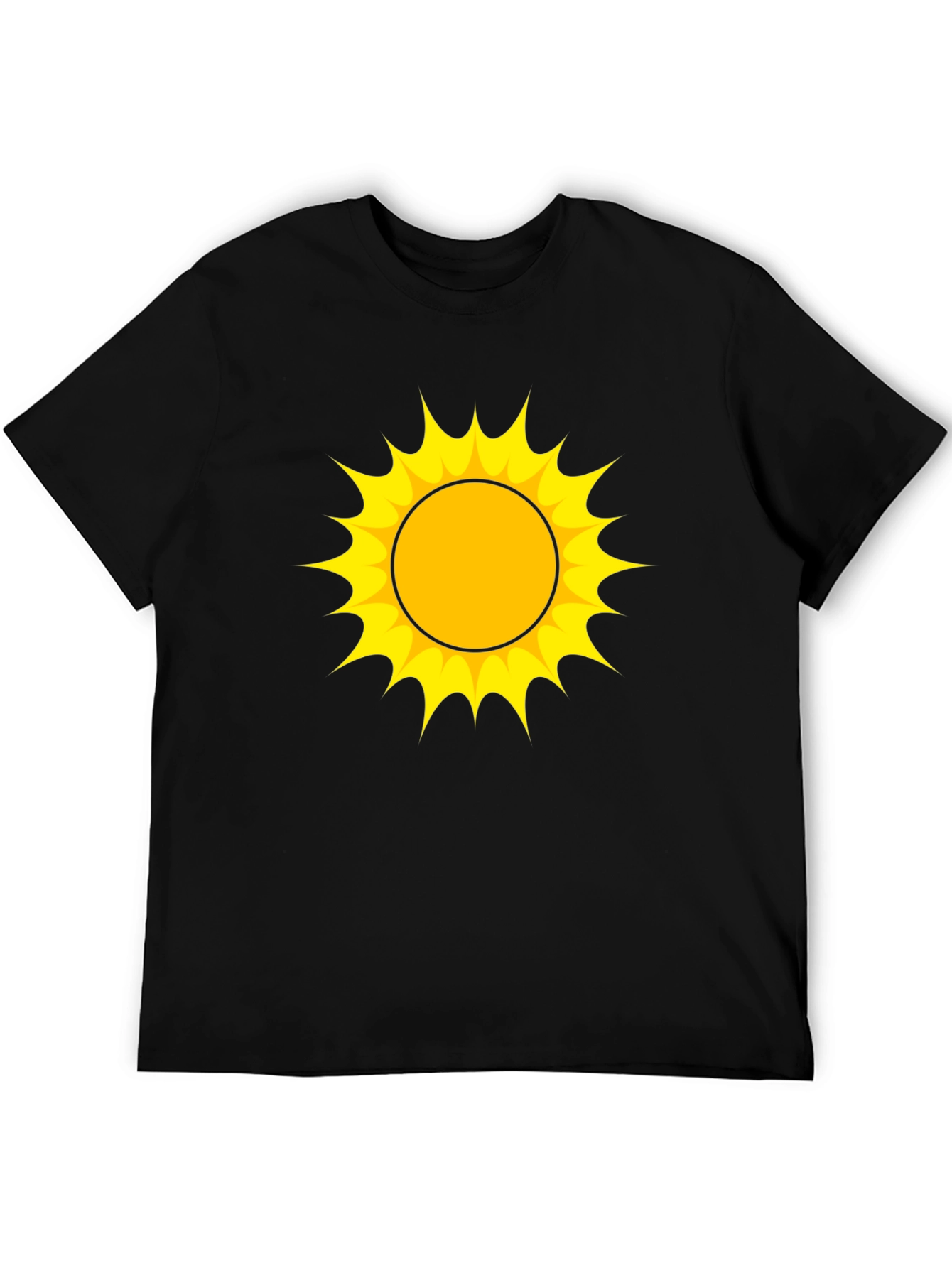 Sunny Graphic Tee - Black Cotton T-Shirt