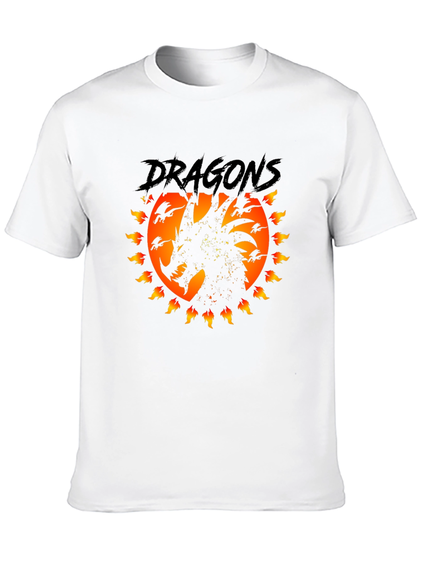 Dragon Fire T-Shirt - Black Graphic Tee