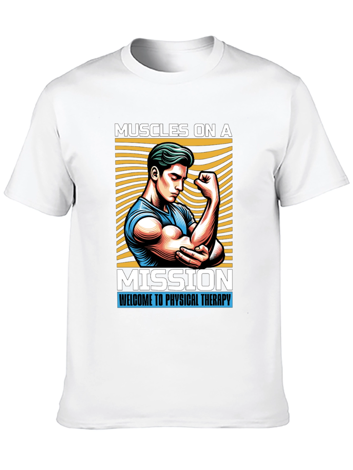 Muscles On A Mission Black Graphic Tee