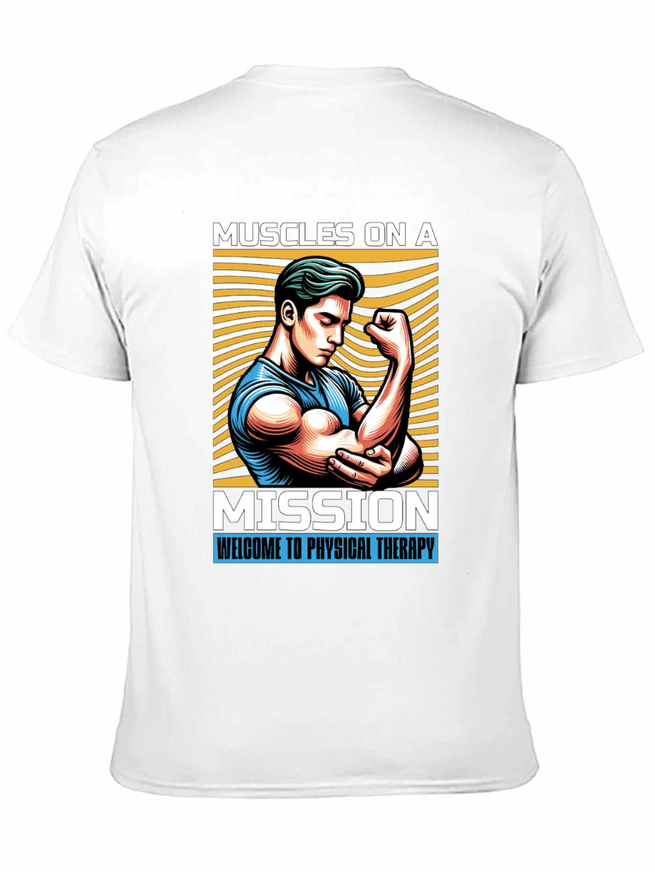 Muscles On A Mission Black Graphic Tee