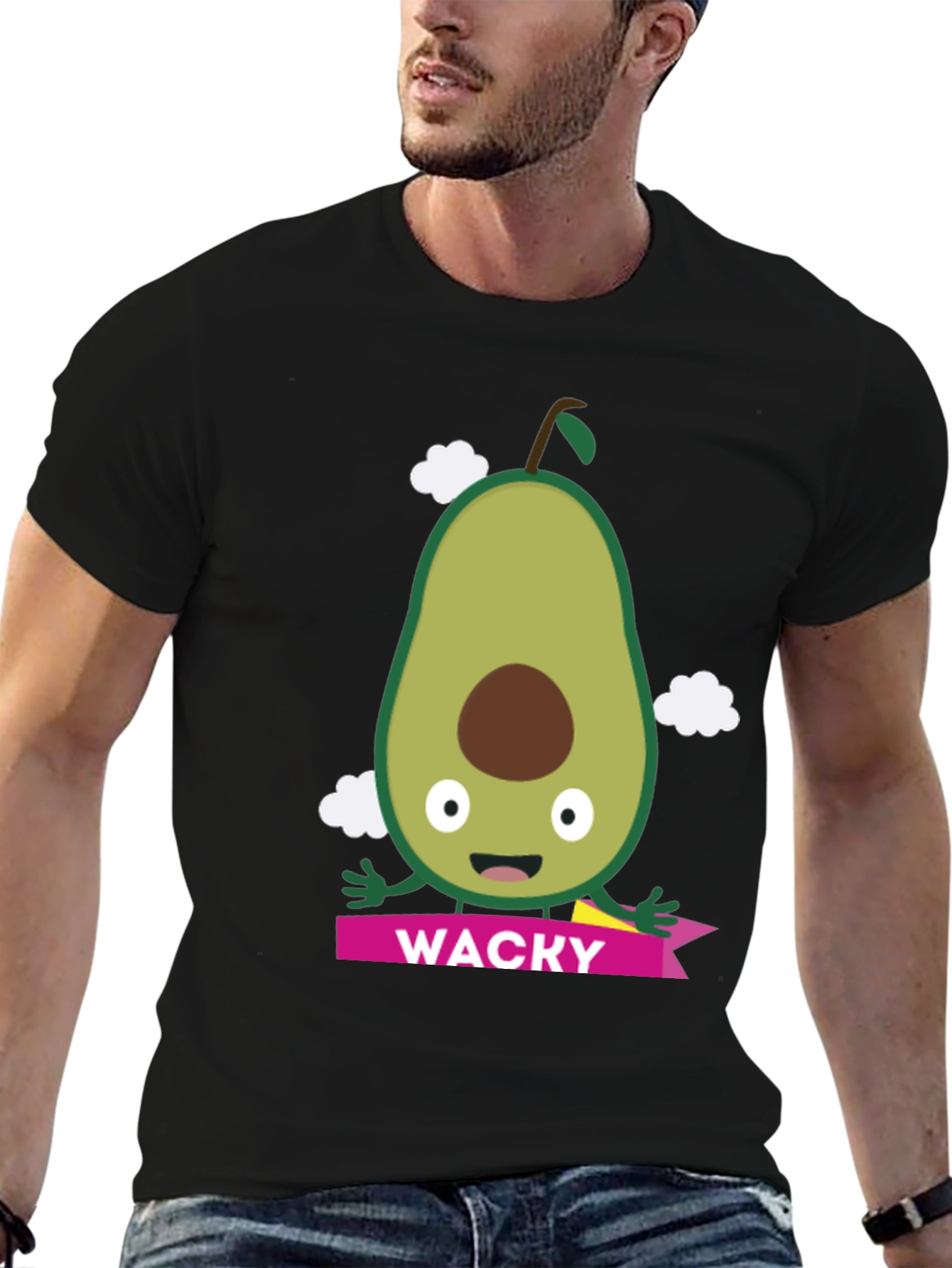 Wacky Avocado Graphic Tee - Unisex Cotton T-Shirt