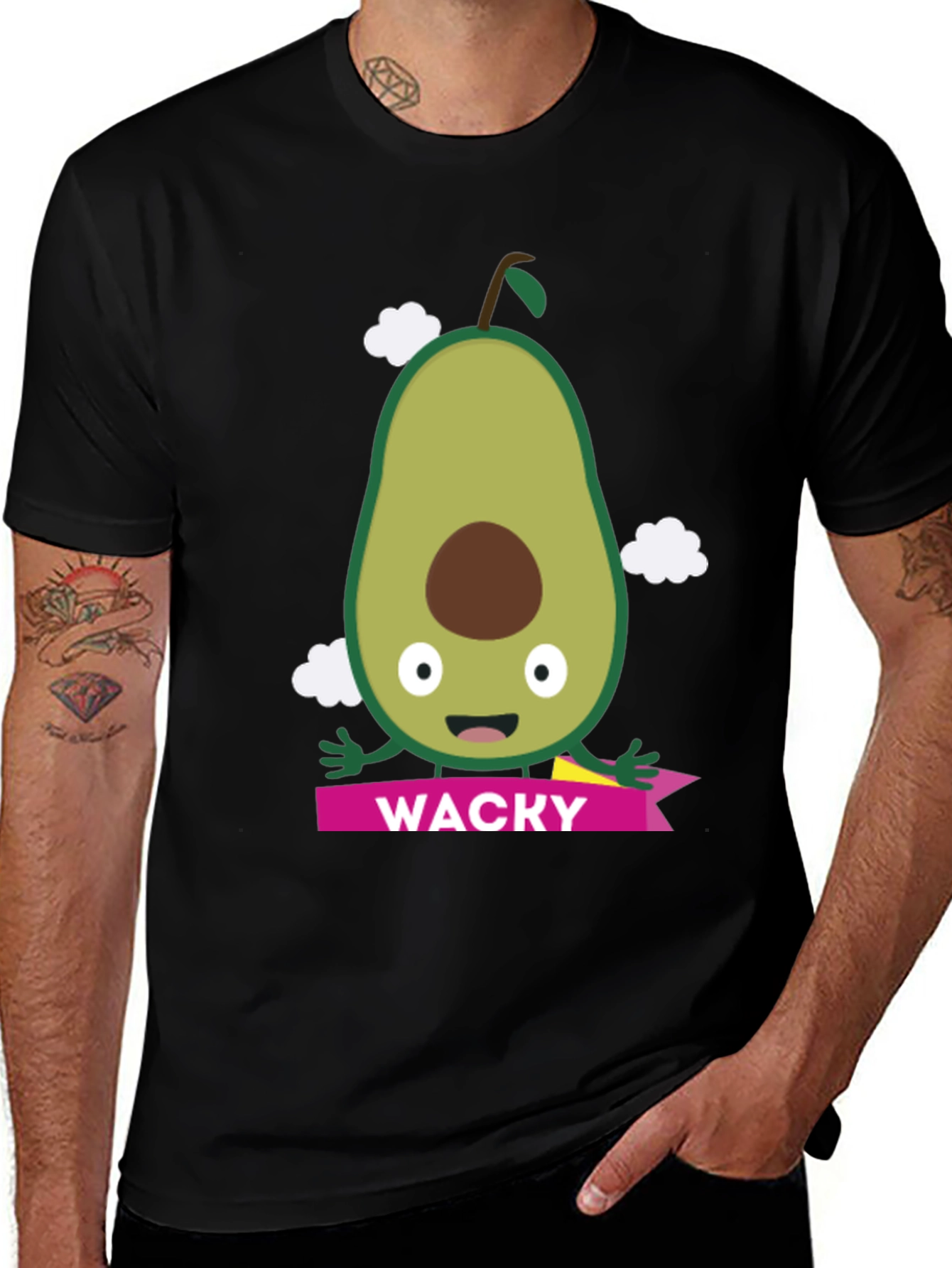 Wacky Avocado Graphic Tee - Unisex Cotton T-Shirt