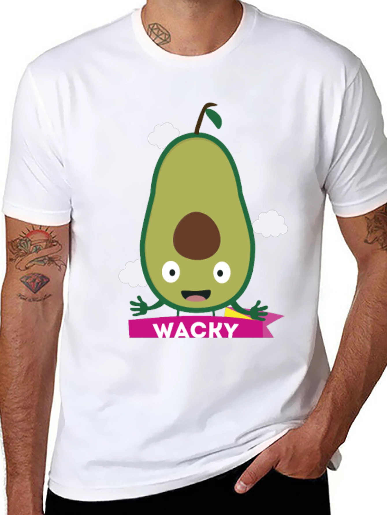 Wacky Avocado Graphic Tee - Unisex Cotton T-Shirt