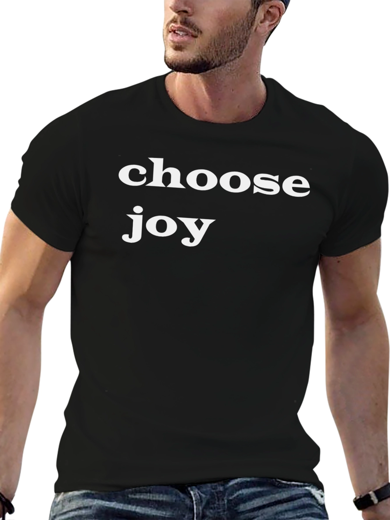 Choose Joy Black T-Shirt - Inspirational Graphic Tee