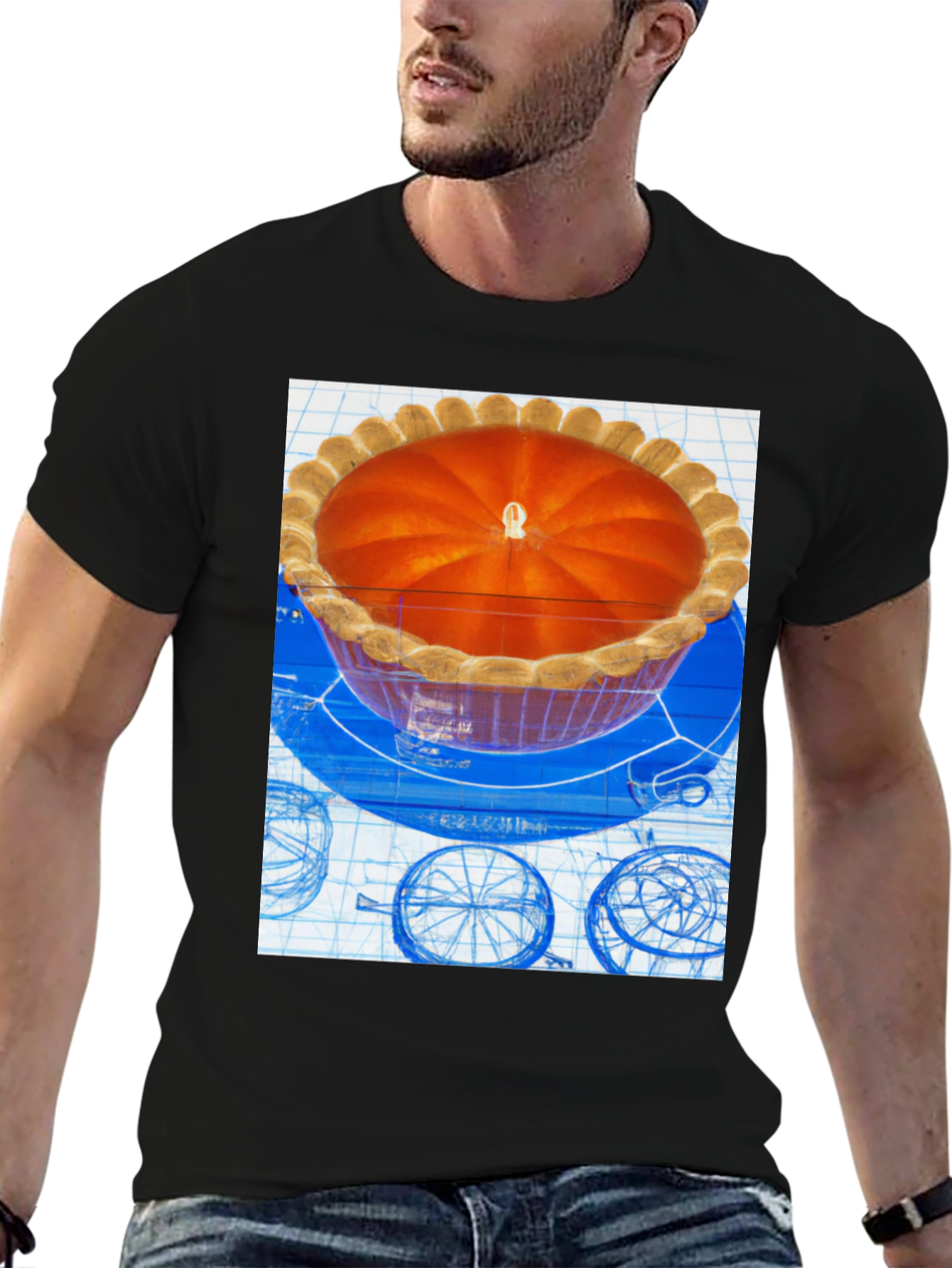 Pie Blueprint Graphic T-Shirt