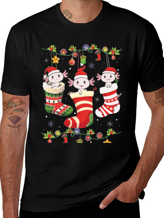 Axolotl Christmas Stocking Tee