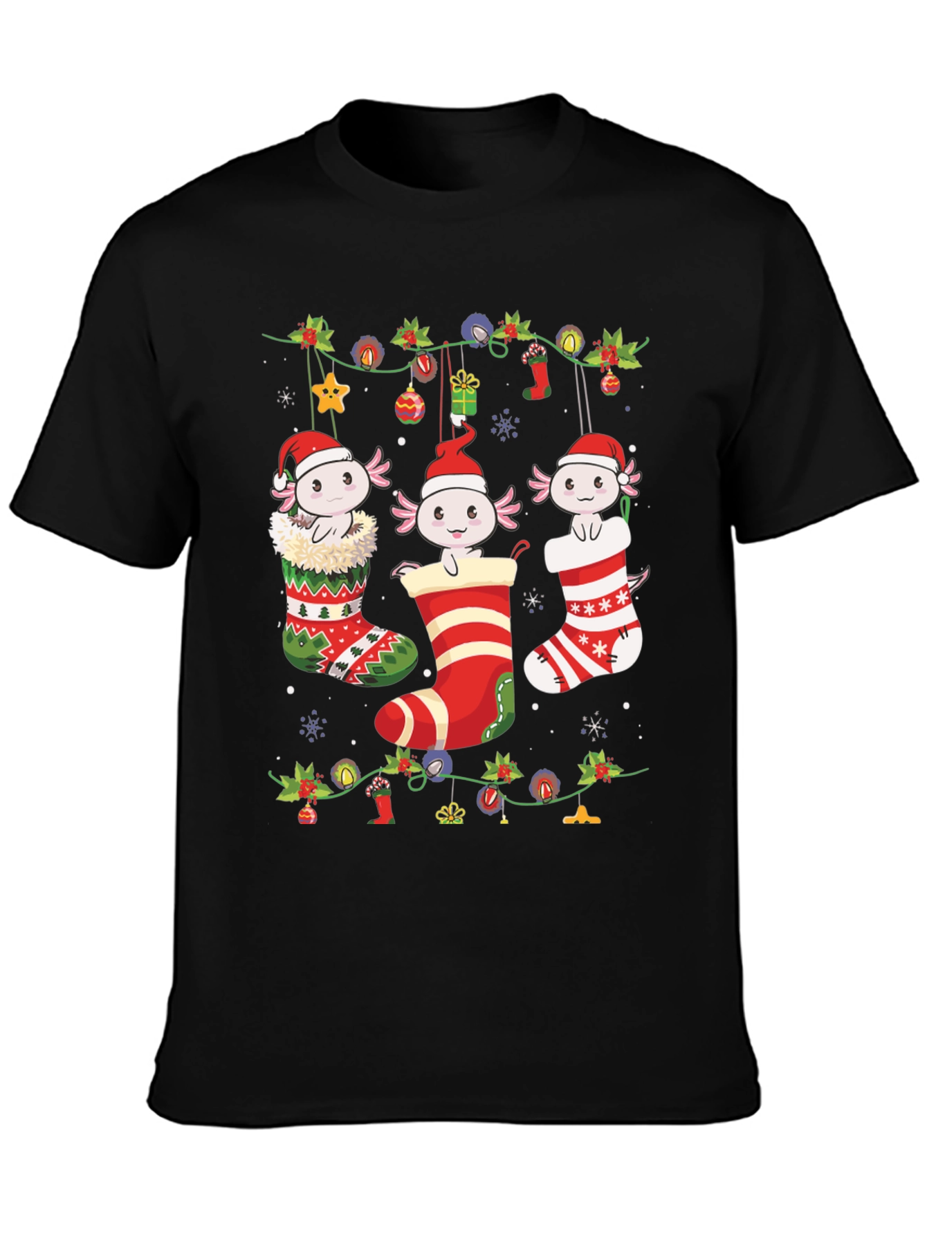 Axolotl Christmas Stocking Tee