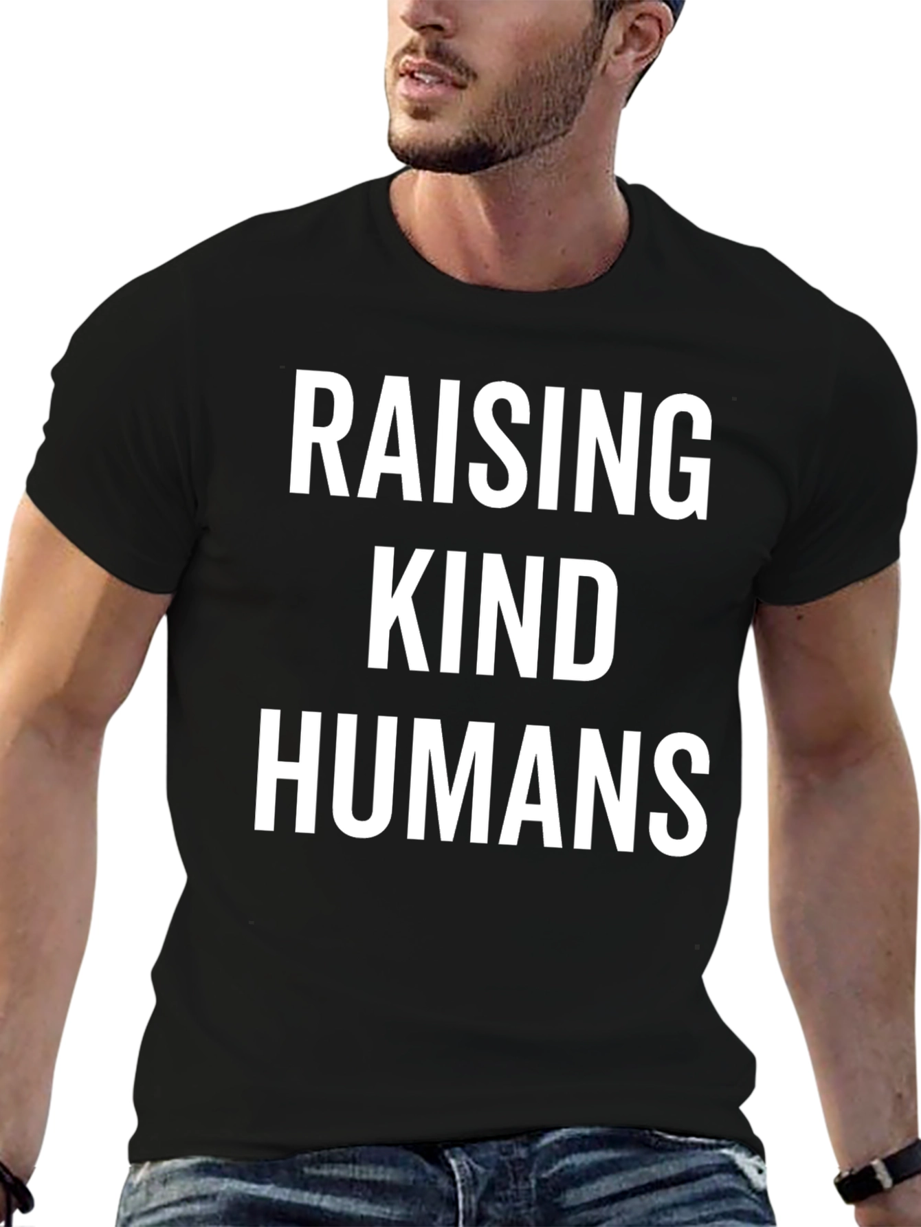 Raising Kind Humans Graphic Tee - Black