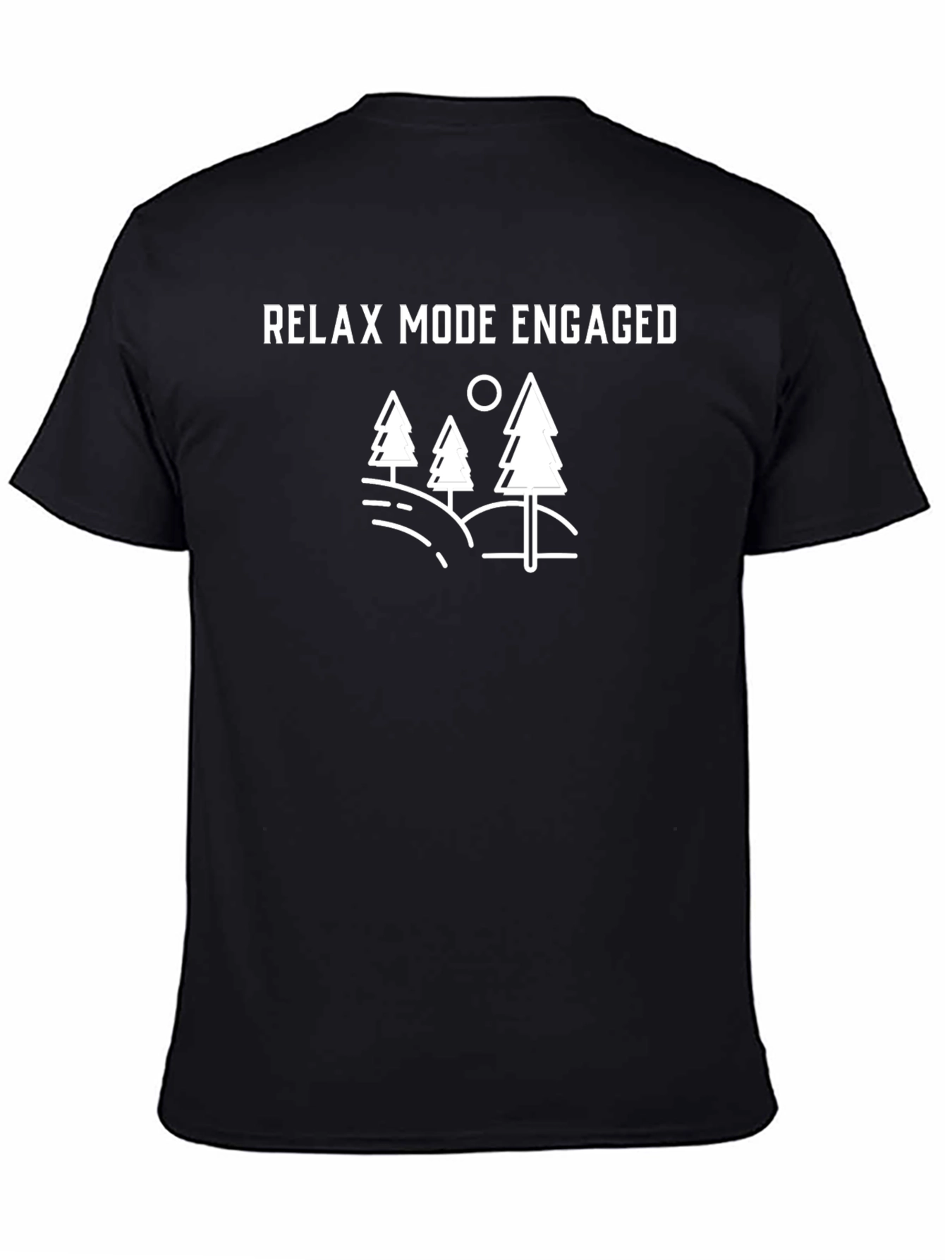 Relax Mode Engaged Black Graphic Tee