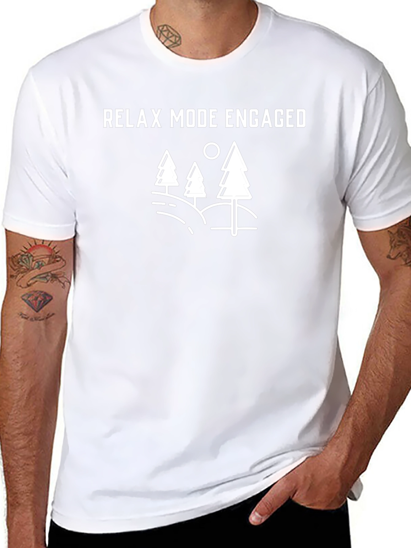 Relax Mode Engaged Black Graphic Tee