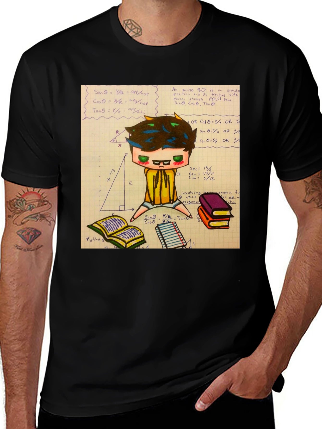 Math Geek Graphic Tee - Black