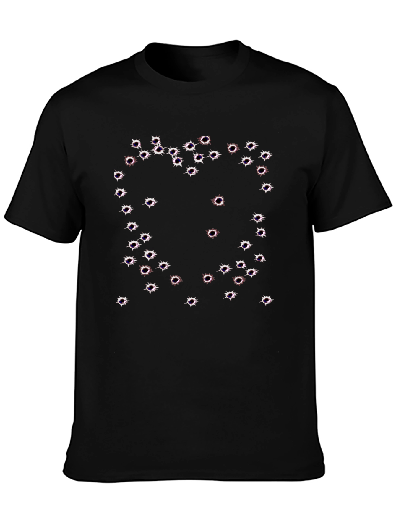 Bullet Hole Graphic Tee - Edgy Fashion