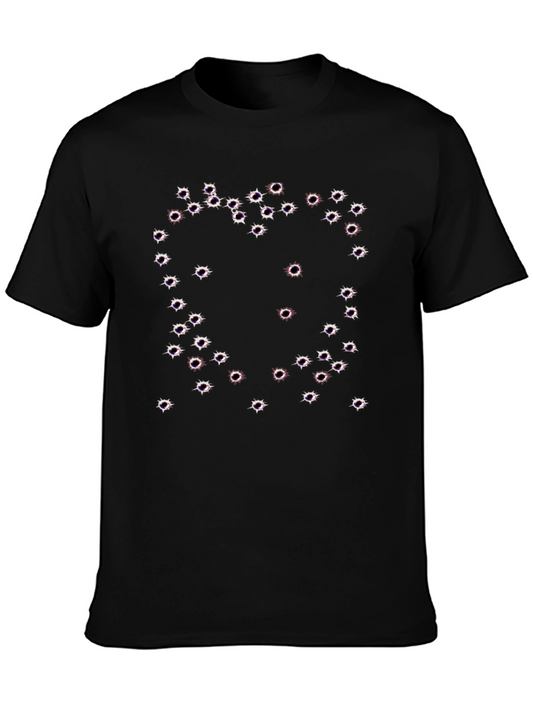 Bullet Hole Graphic Tee - Edgy Fashion
