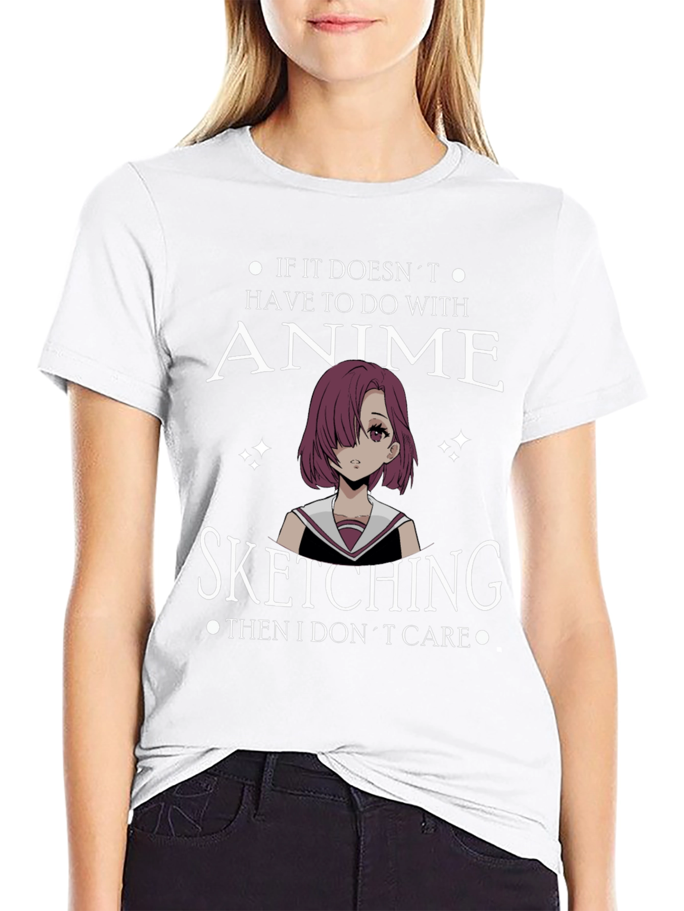 Anime Sketching T-Shirt - Otaku Style