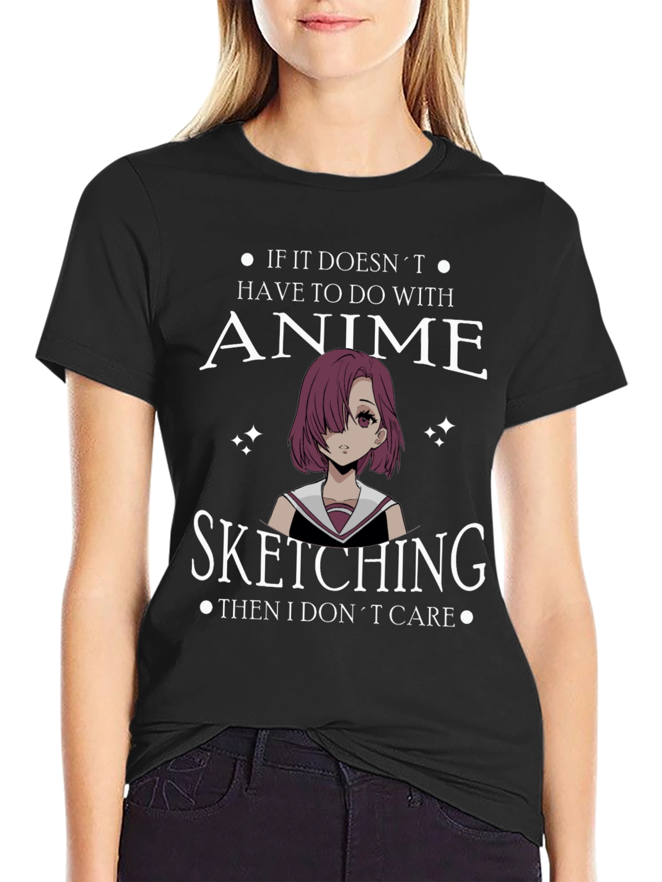 Anime Sketching T-Shirt - Otaku Style